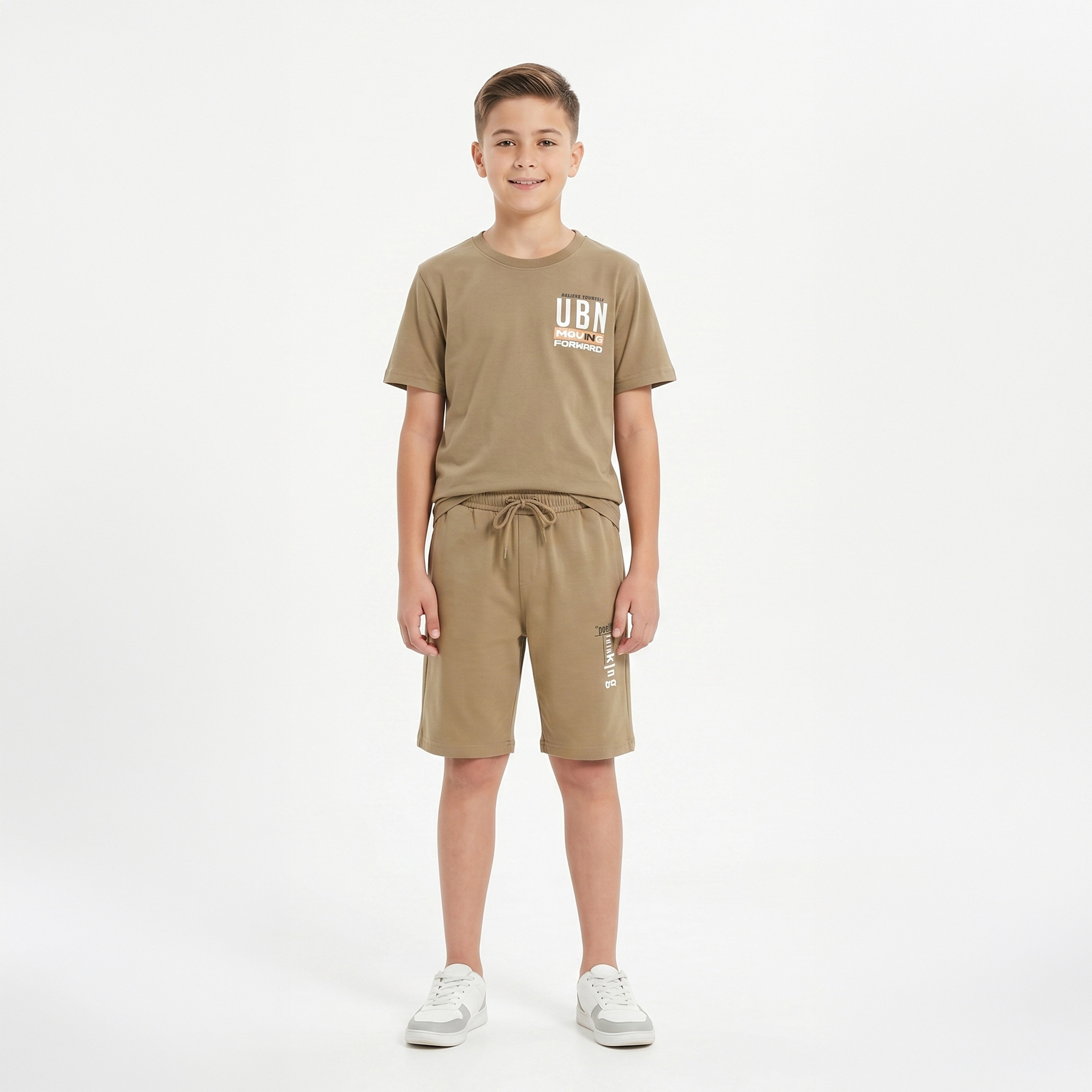Cool & Cool Graphic Short Sleeves T-Shirt & Shorts Set-boys-clothing-setsandcoords-image-1