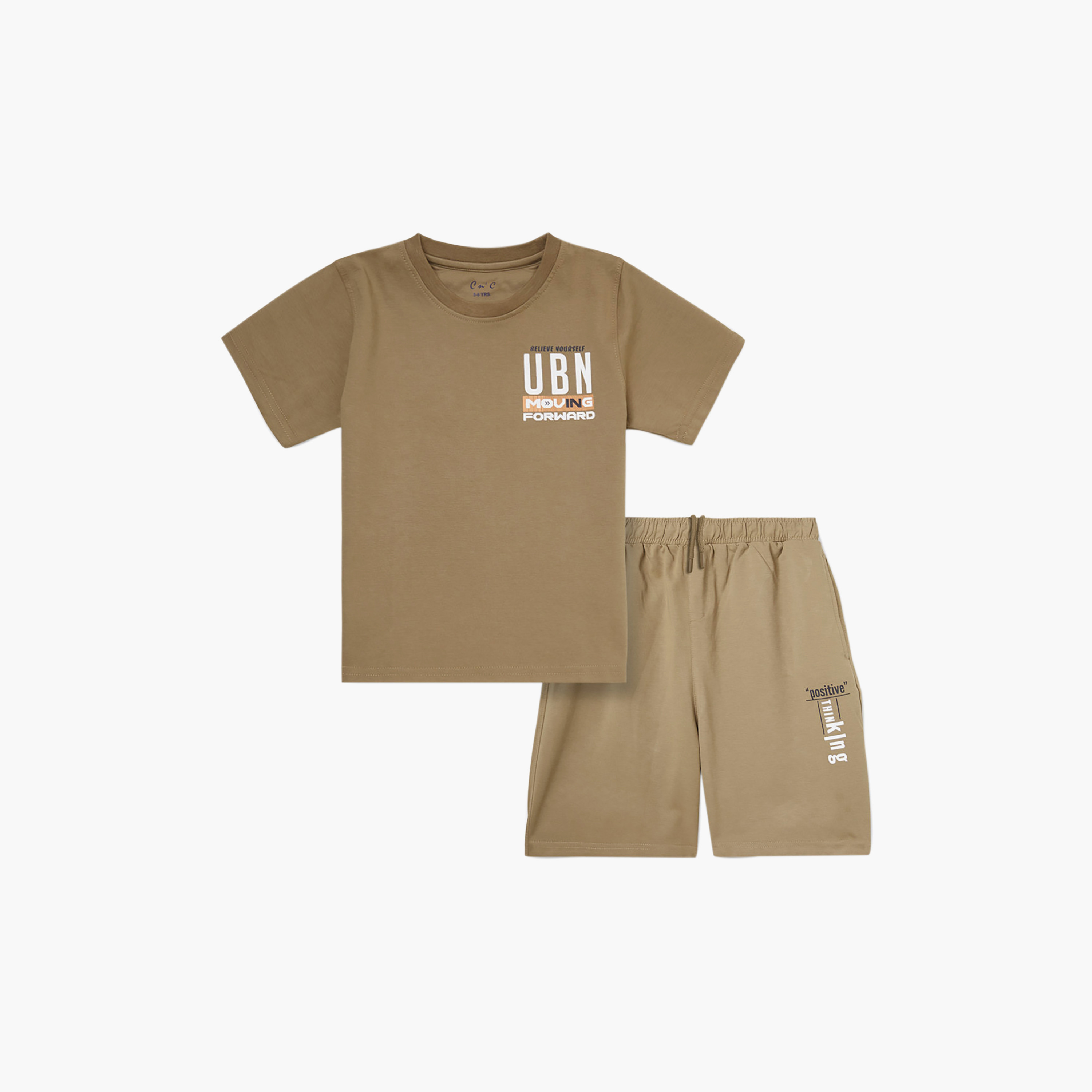 Cool & Cool Graphic Short Sleeves T-Shirt & Shorts Set-boys-clothing-setsandcoords-image-3