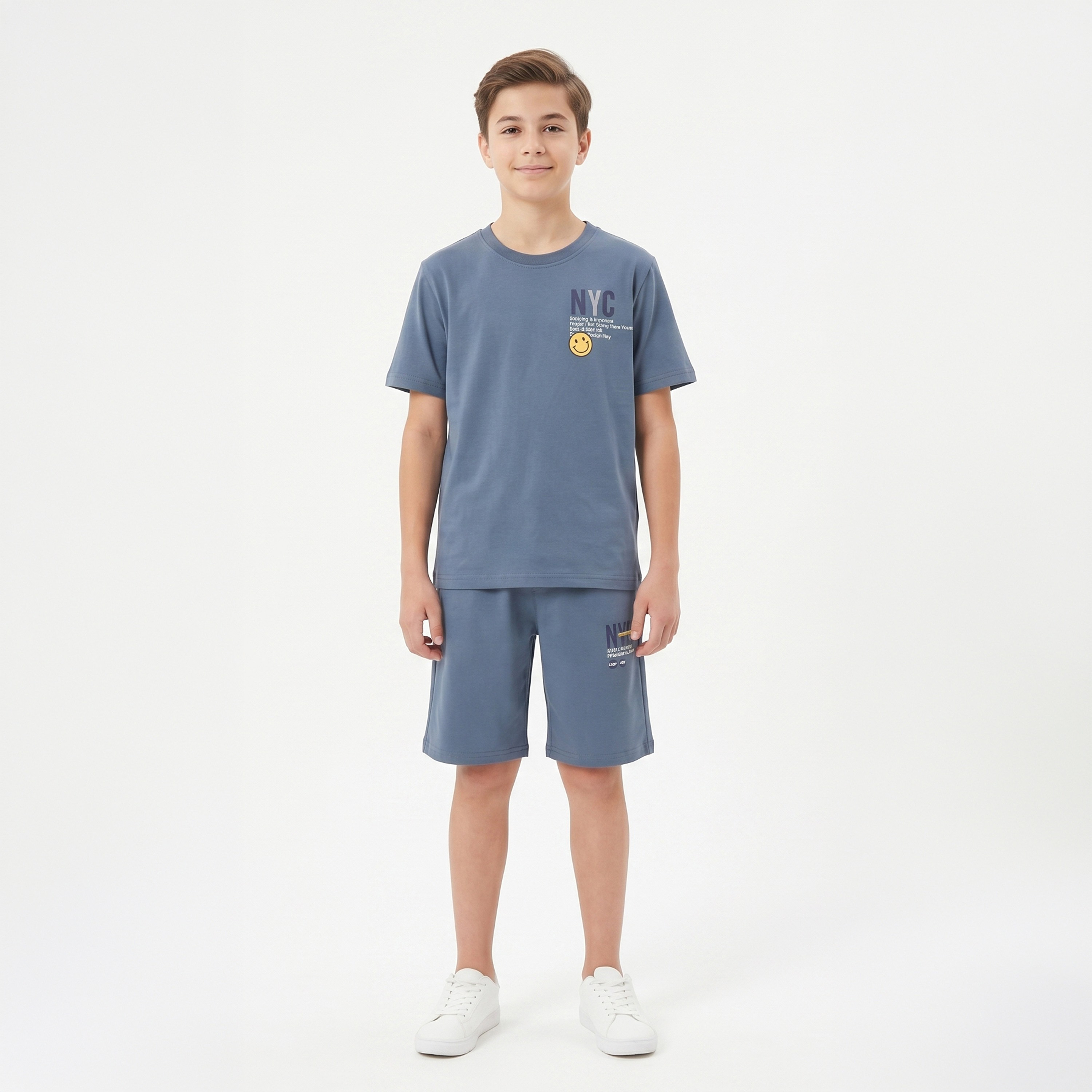 طقم تيشيرت بأكمام قصيرة مع شورت من كول آند كول-boys-clothing-setsandcoords-image-1