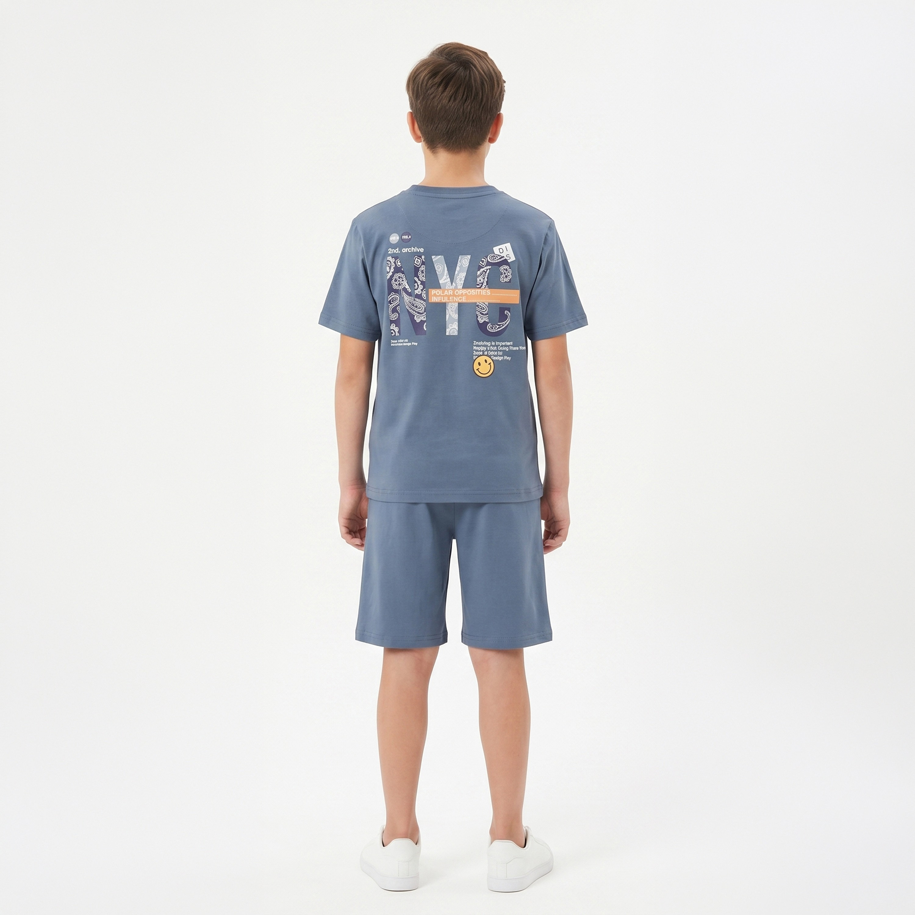 طقم تيشيرت بأكمام قصيرة مع شورت من كول آند كول-boys-clothing-setsandcoords-image-2