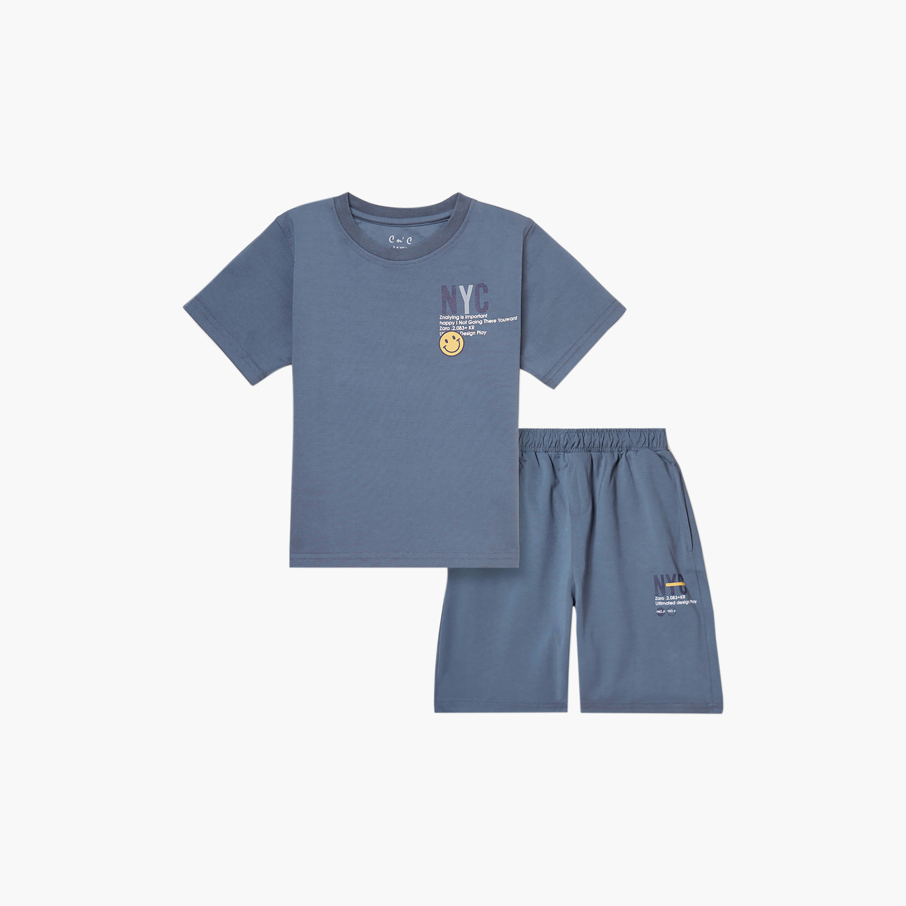 Cool & Cool Graphic Short Sleeves T-Shirt & Shorts Set-boys-clothing-setsandcoords-image-3