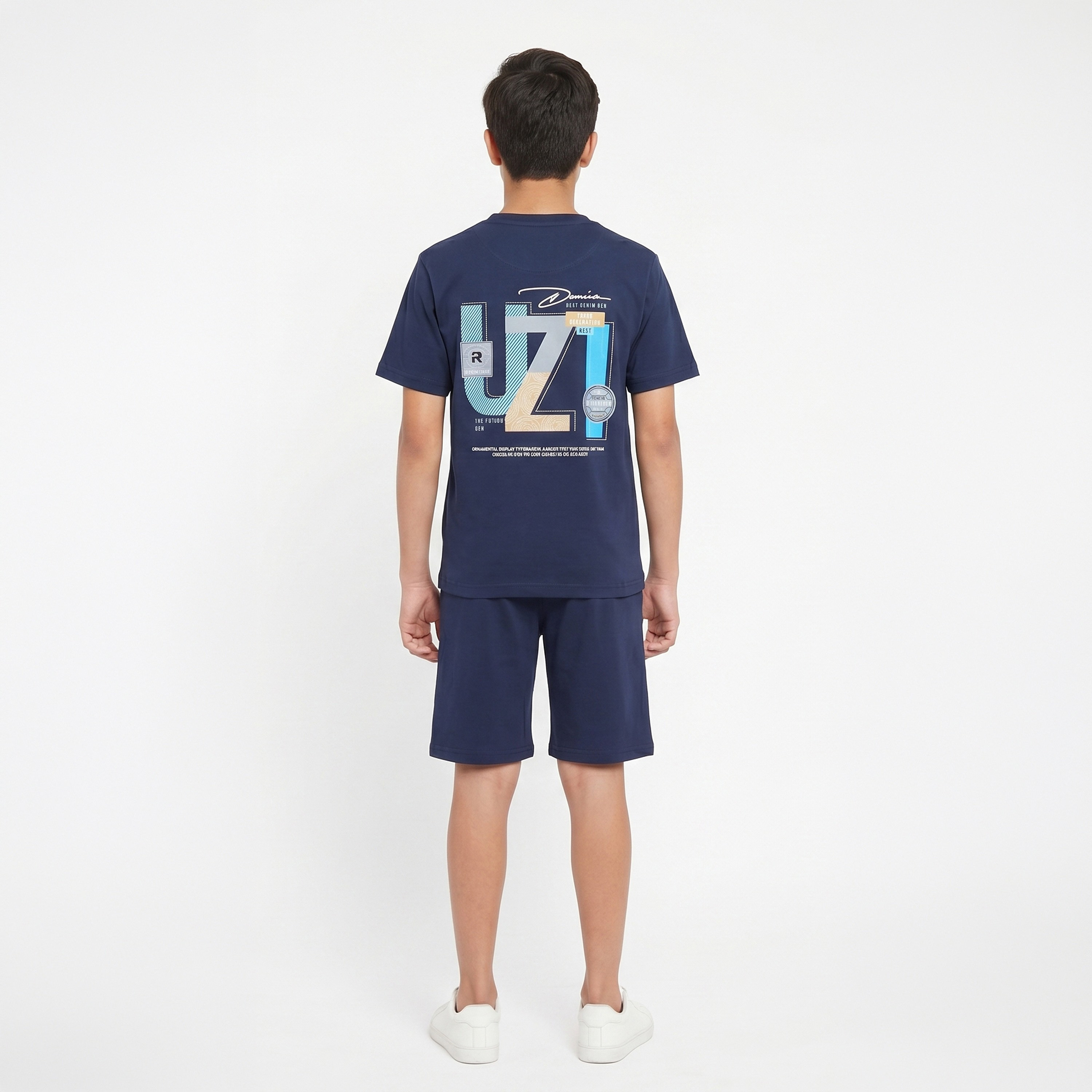 طقم تيشيرت بأكمام قصيرة مع شورت من كول آند كول-boys-clothing-setsandcoords-image-2