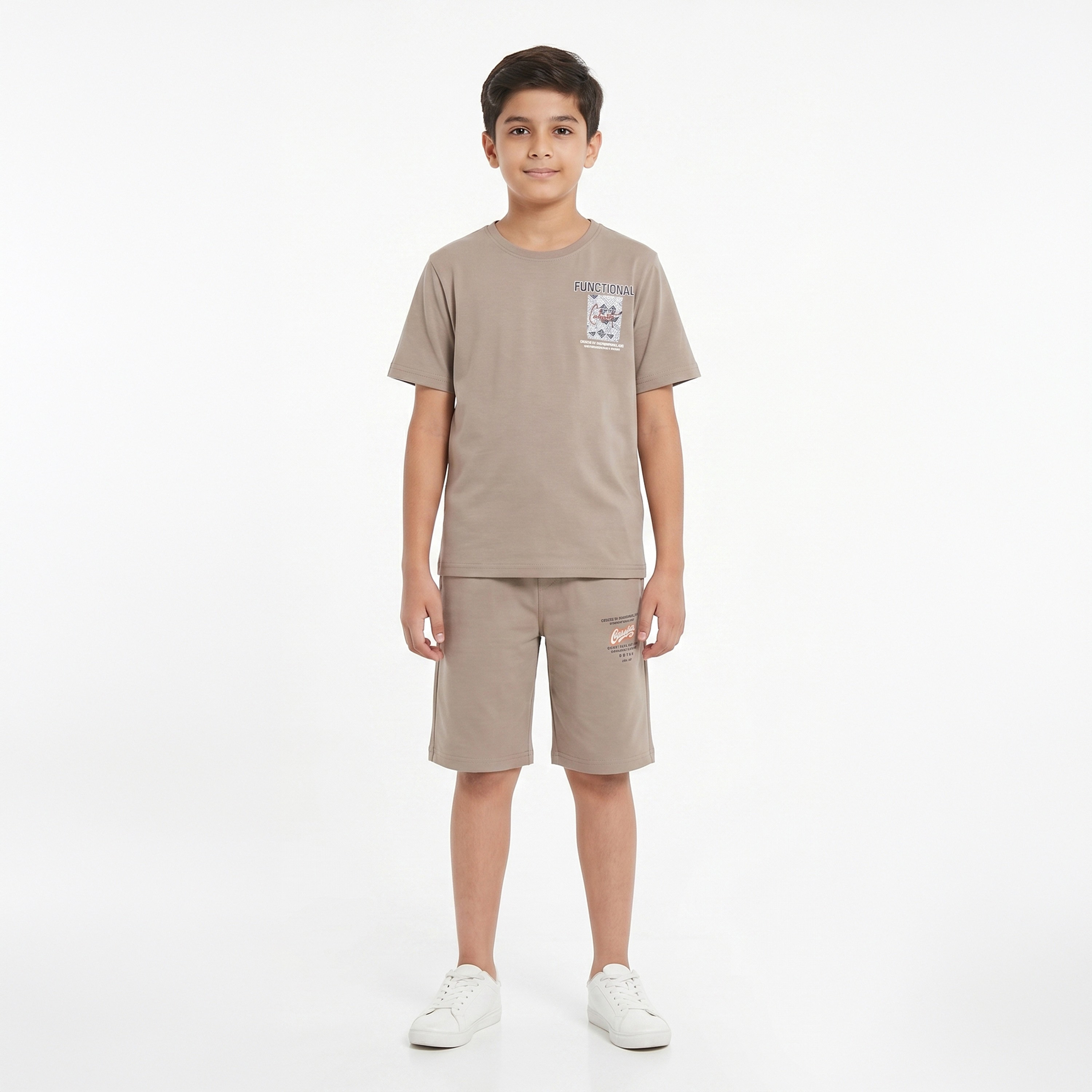 Cool & Cool Graphic Short Sleeves T-Shirt & Shorts Set-boys-clothing-setsandcoords-image-1
