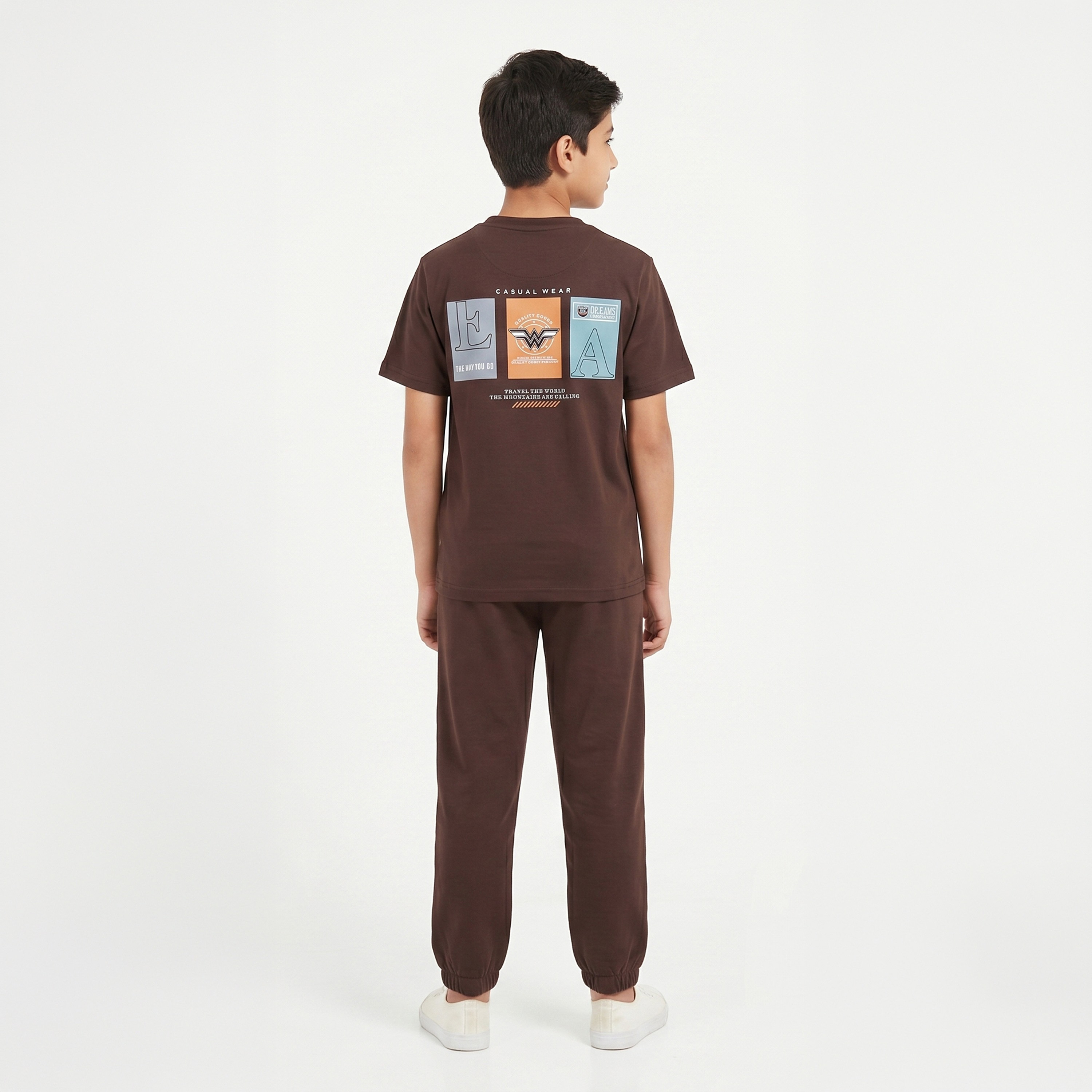 Cool & Cool Graphic Short Sleeves T-Shirt & Joggers Set-boys-clothing-setsandcoords-image-2