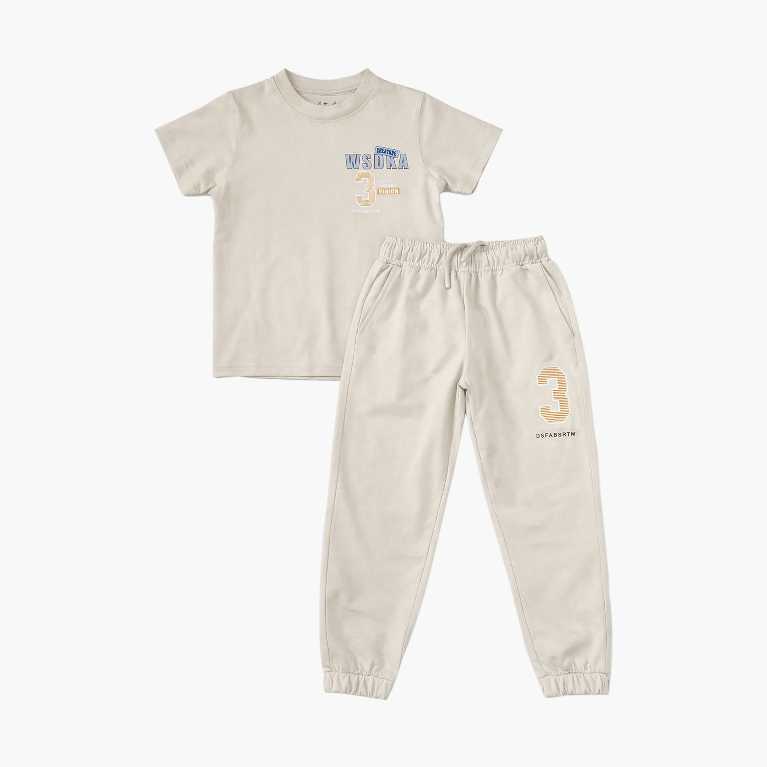 Cool & Cool Graphic Short Sleeves T-Shirt & Joggers Set-boys-clothing-setsandcoords-image-3
