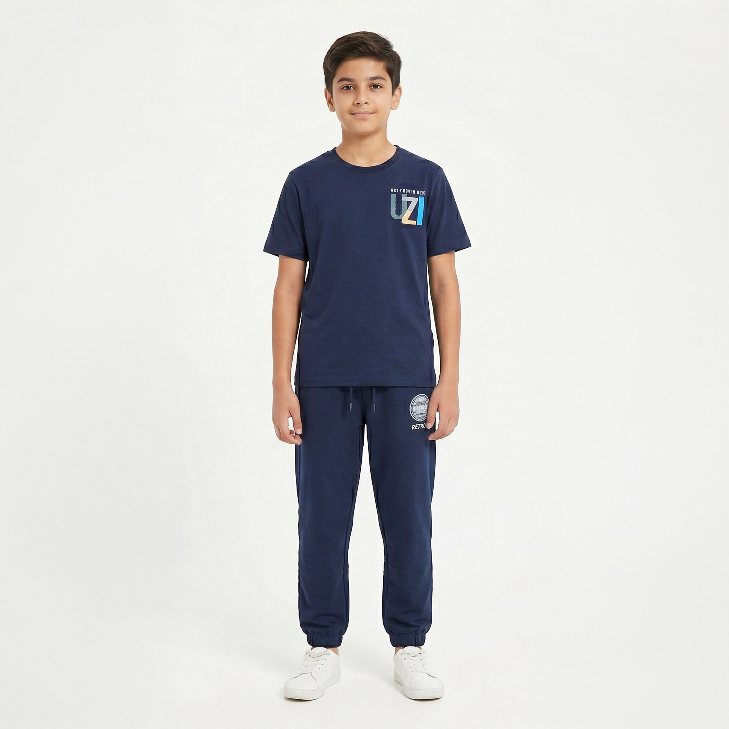 Cool & Cool Graphic Short Sleeves T-Shirt & Joggers Set-boys-clothing-setsandcoords-image-1