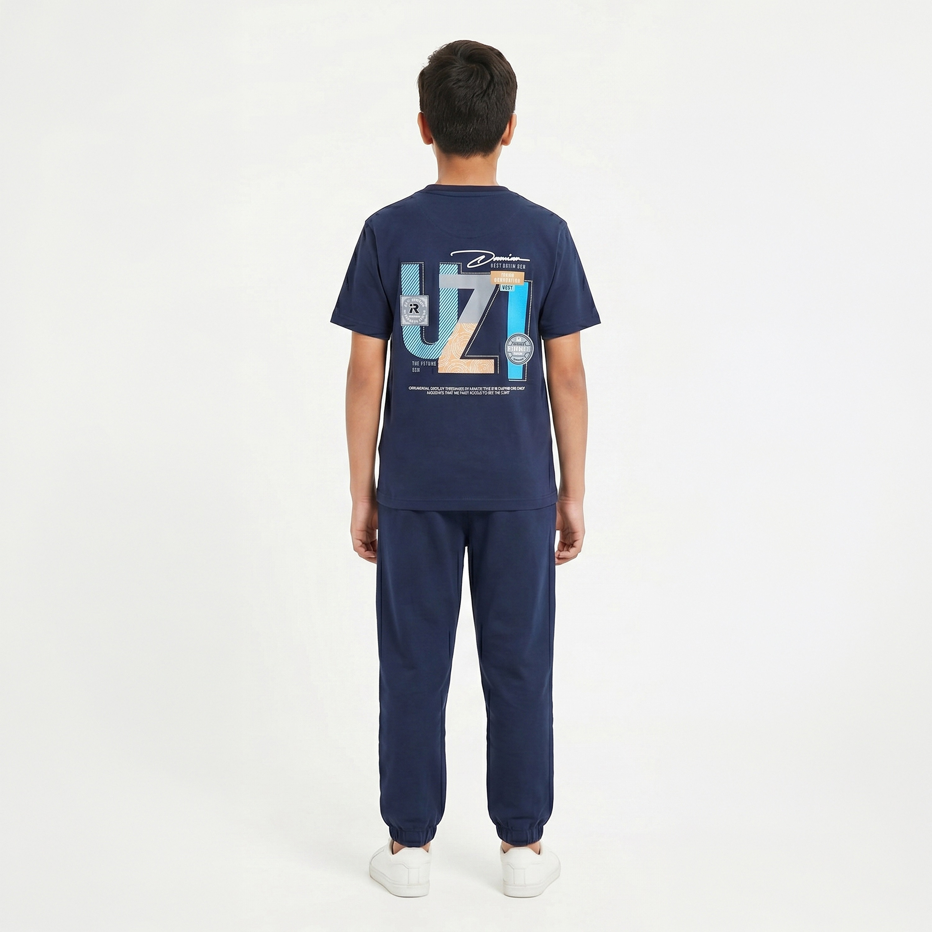 Cool & Cool Graphic Short Sleeves T-Shirt & Joggers Set-boys-clothing-setsandcoords-image-2