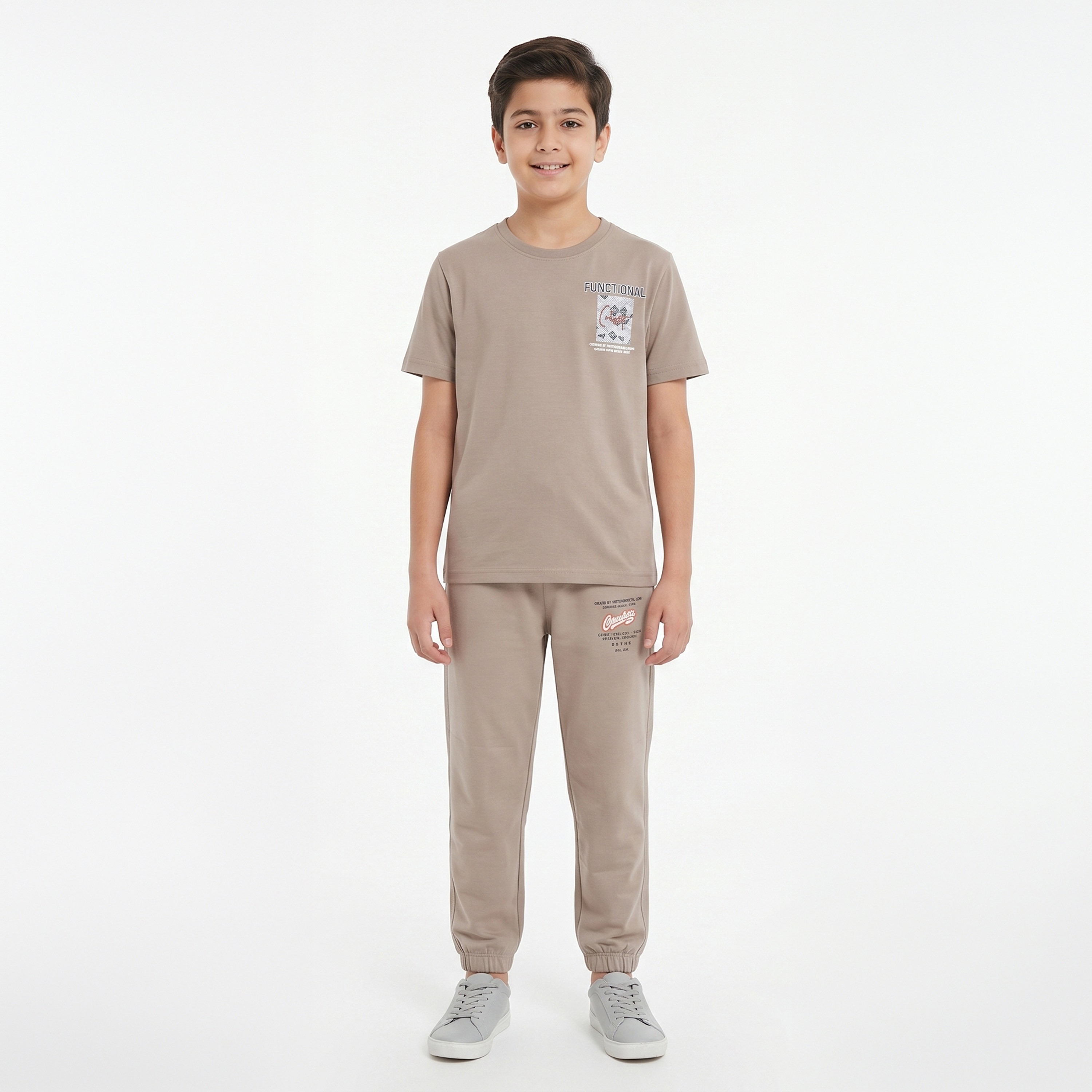 Cool & Cool Graphic Short Sleeves T-Shirt & Joggers Set-boys-clothing-setsandcoords-image-1