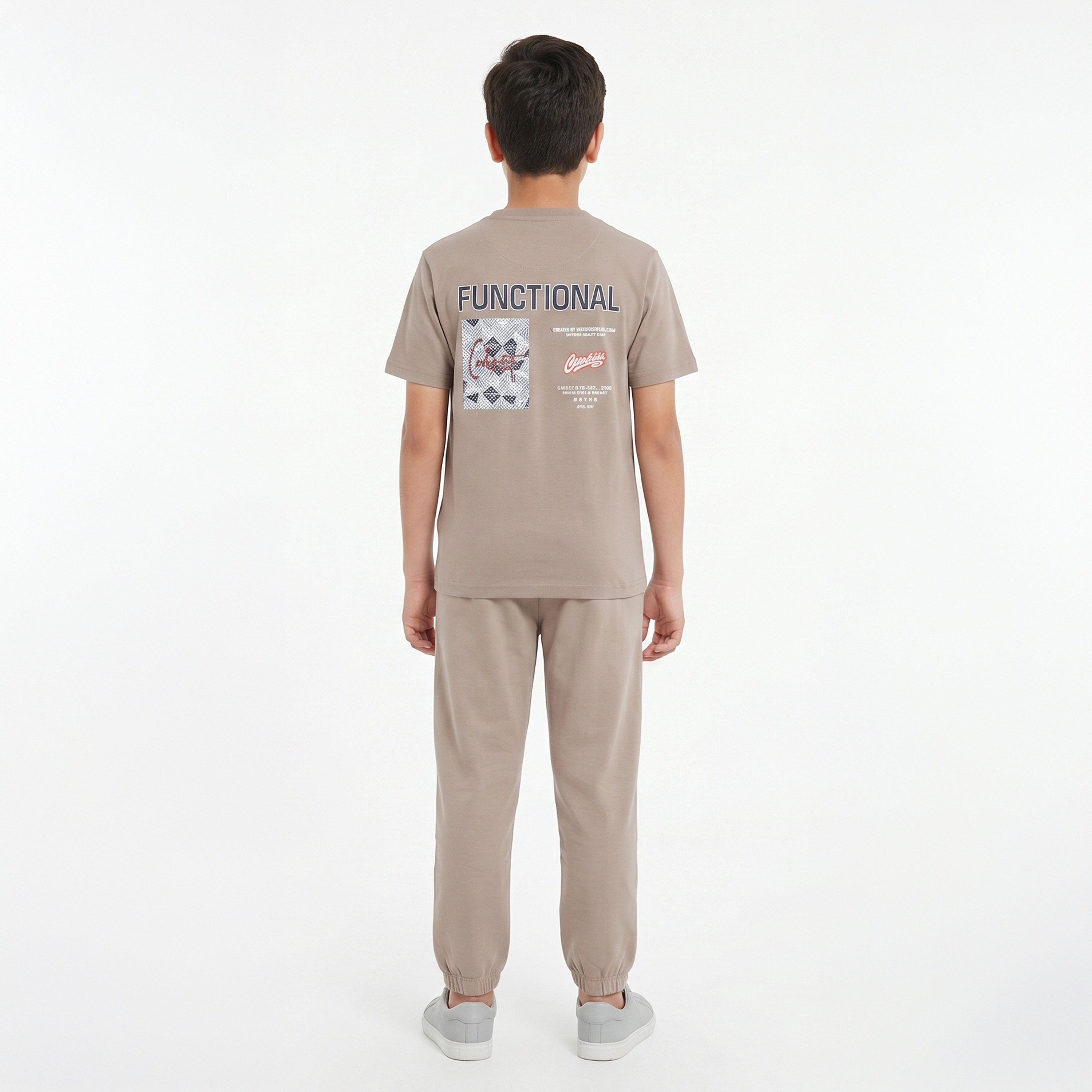 Cool & Cool Graphic Short Sleeves T-Shirt & Joggers Set-boys-clothing-setsandcoords-image-2