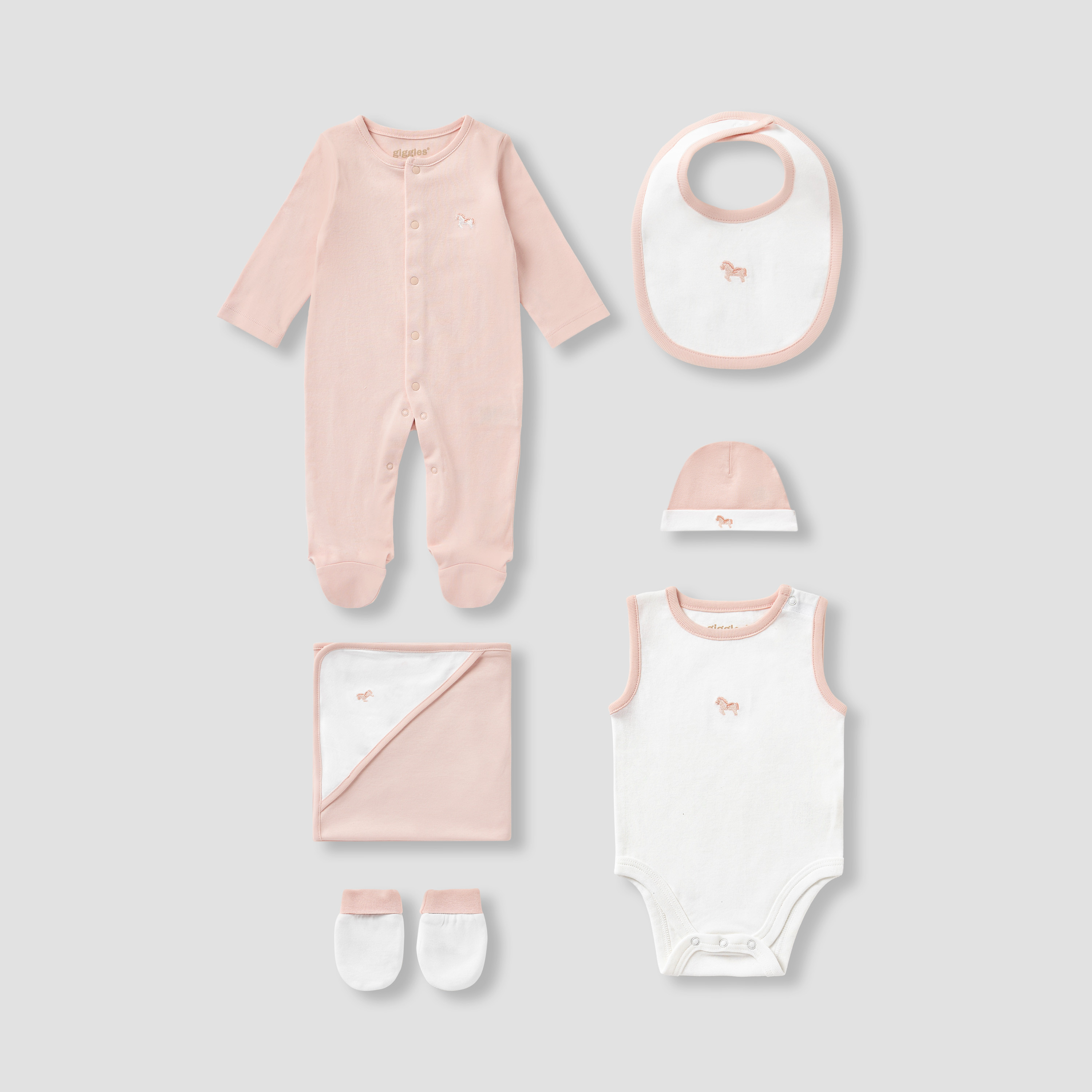 Giggles 6-Piece Rocking Horse Embroidered Clothing Gift Set-baby-girls-clothing-setsandcoords-image-2