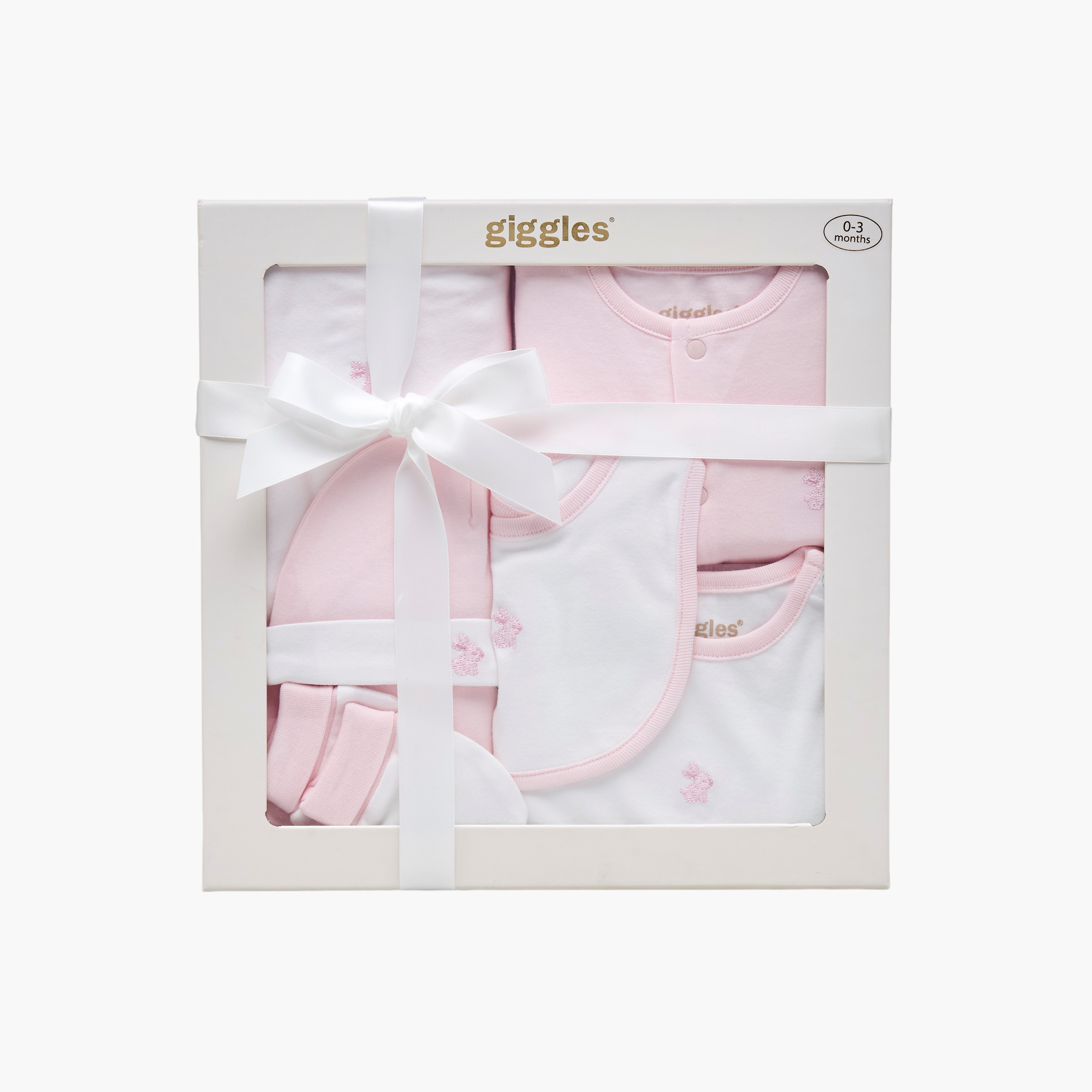 طقم هدايا ملابس مطرز من جيجلز - 6 قطع-baby-girls-clothing-setsandcoords-image-1