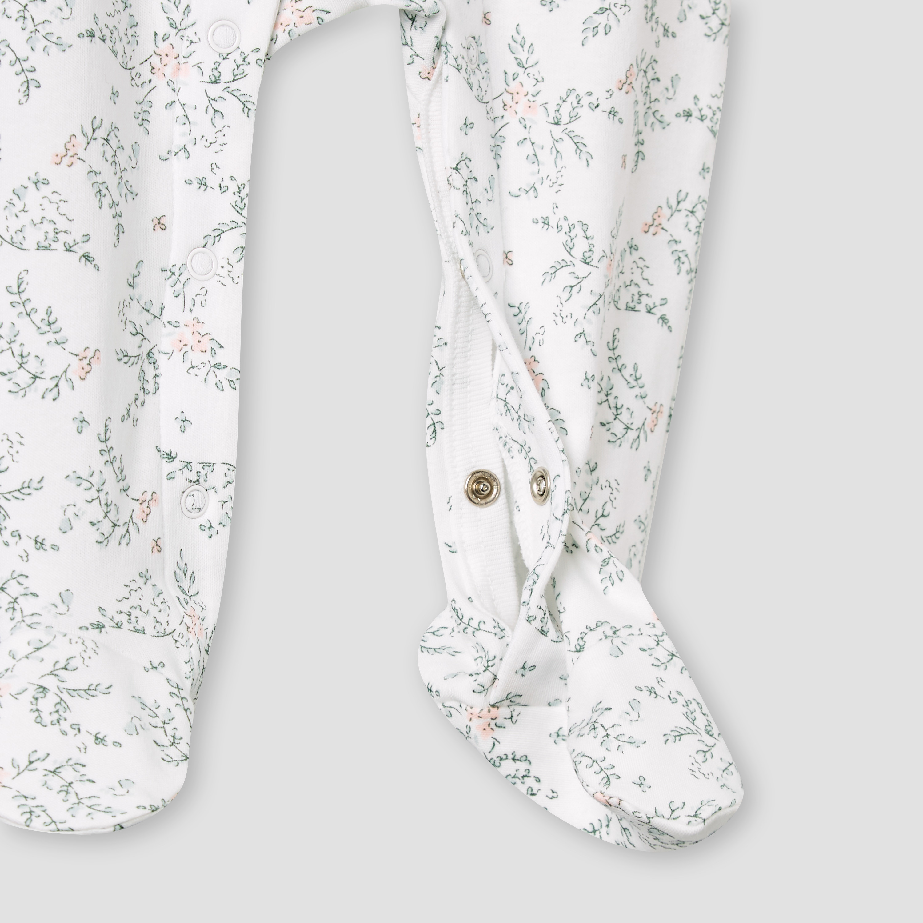 Giggles Cotton Round Neck Long Sleeves Sleepsuit with Floral Embroidery-baby-girls-clothing-nightwear-sleepsuits-image-5