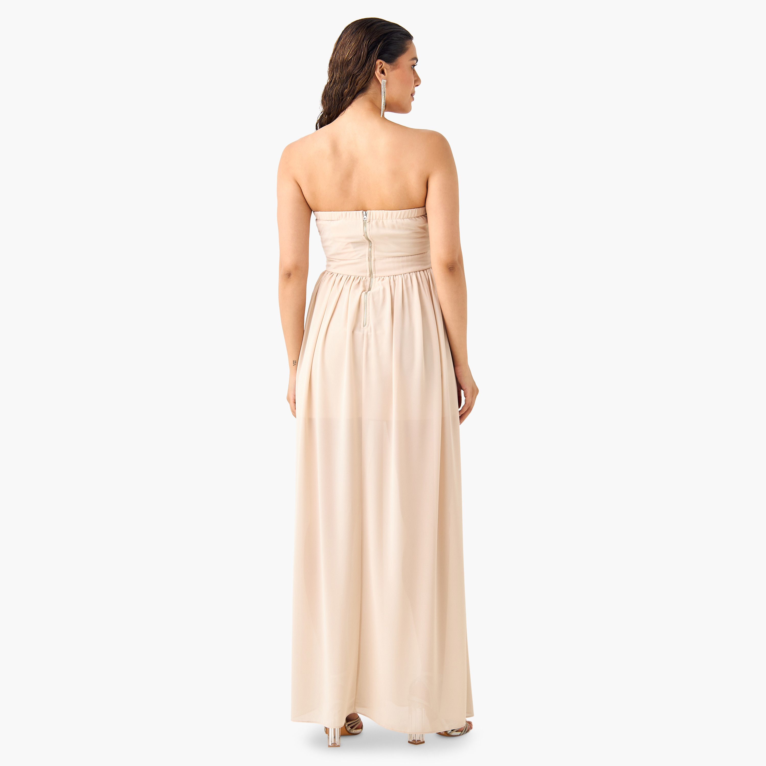 TFNC Embellished Tube Dress with Slit Detail-women-clothing-dresses-image-2
