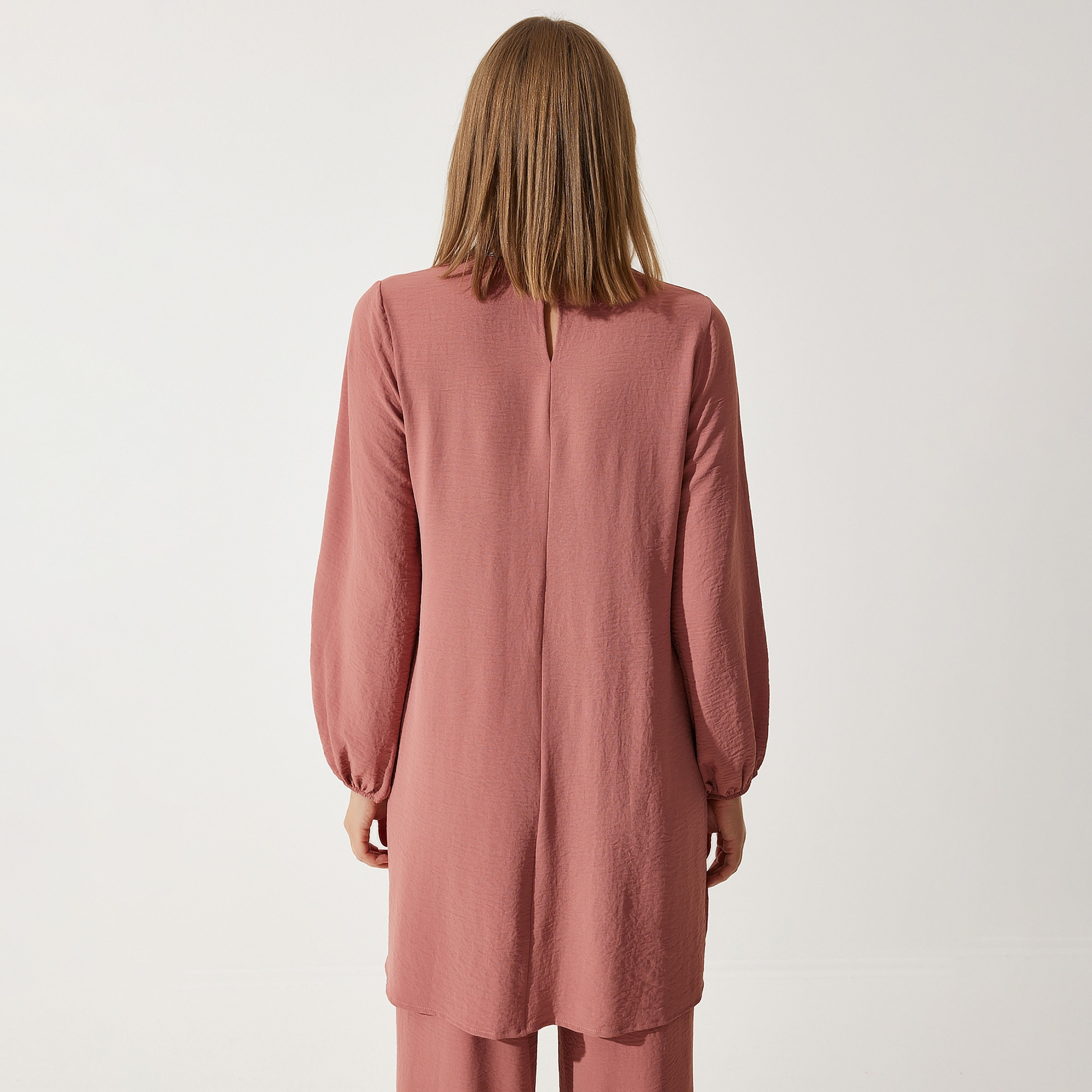 Happiness Istanbul 2-Piece Round Neck Tunic & Palazzo Knitted Women's Co-Ord Set-women-clothing-coordsets-image-5