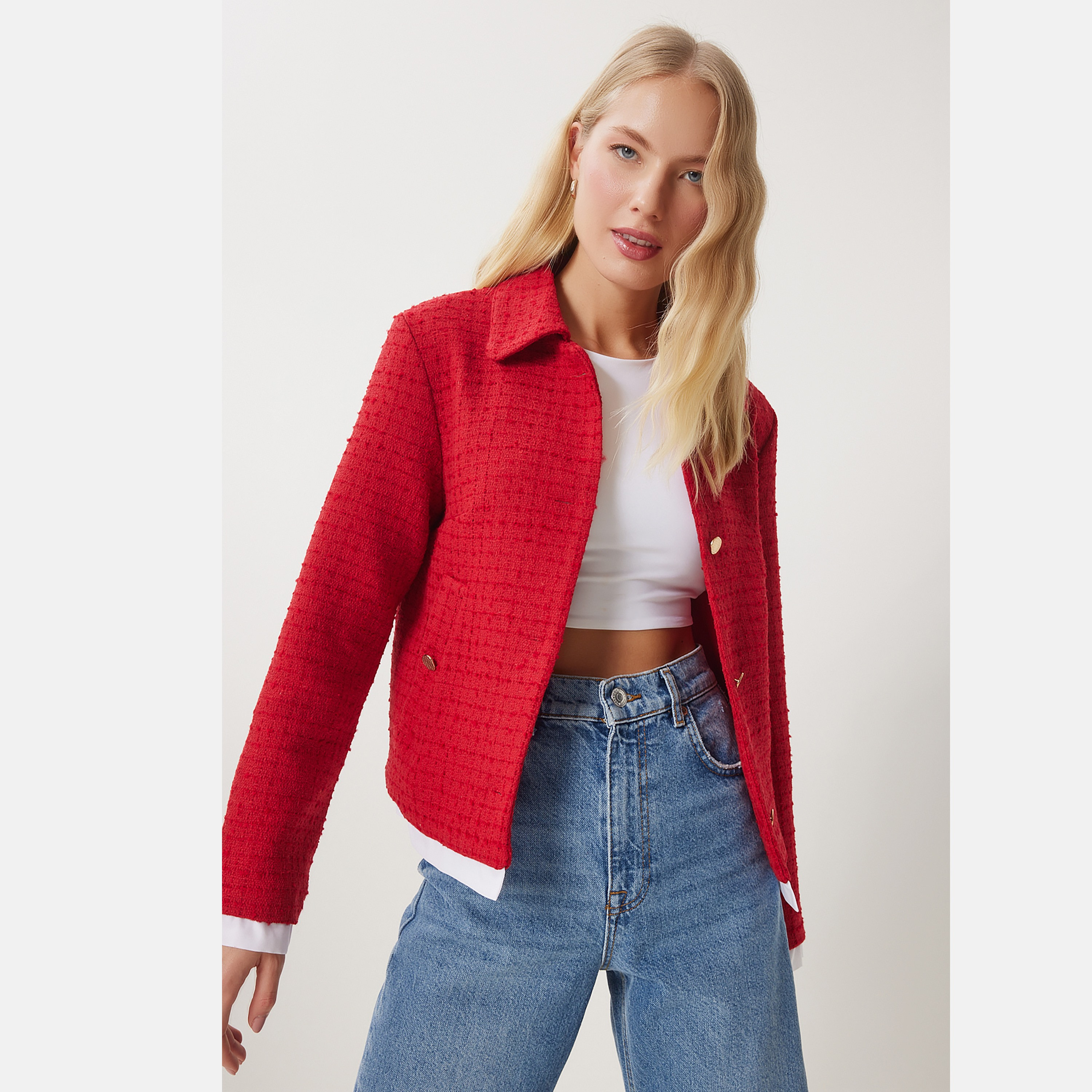 سترة نسائية بياقة حمراء بياقة تويد إسطنبول من إسطنبول-women-winterwear-coatsandjackets-jackets-image-5