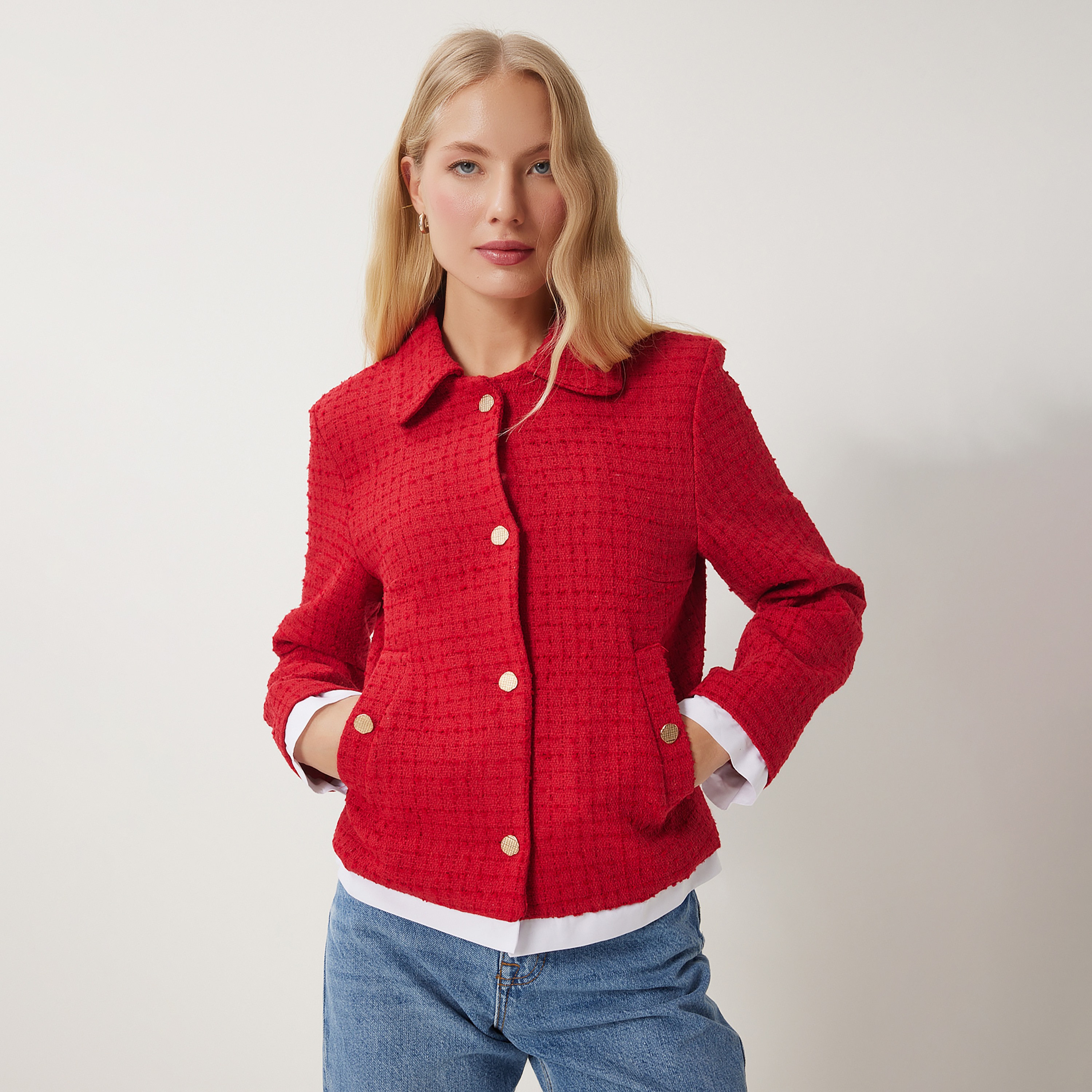 سترة نسائية بياقة حمراء بياقة تويد إسطنبول من إسطنبول-women-winterwear-coatsandjackets-jackets-image-6