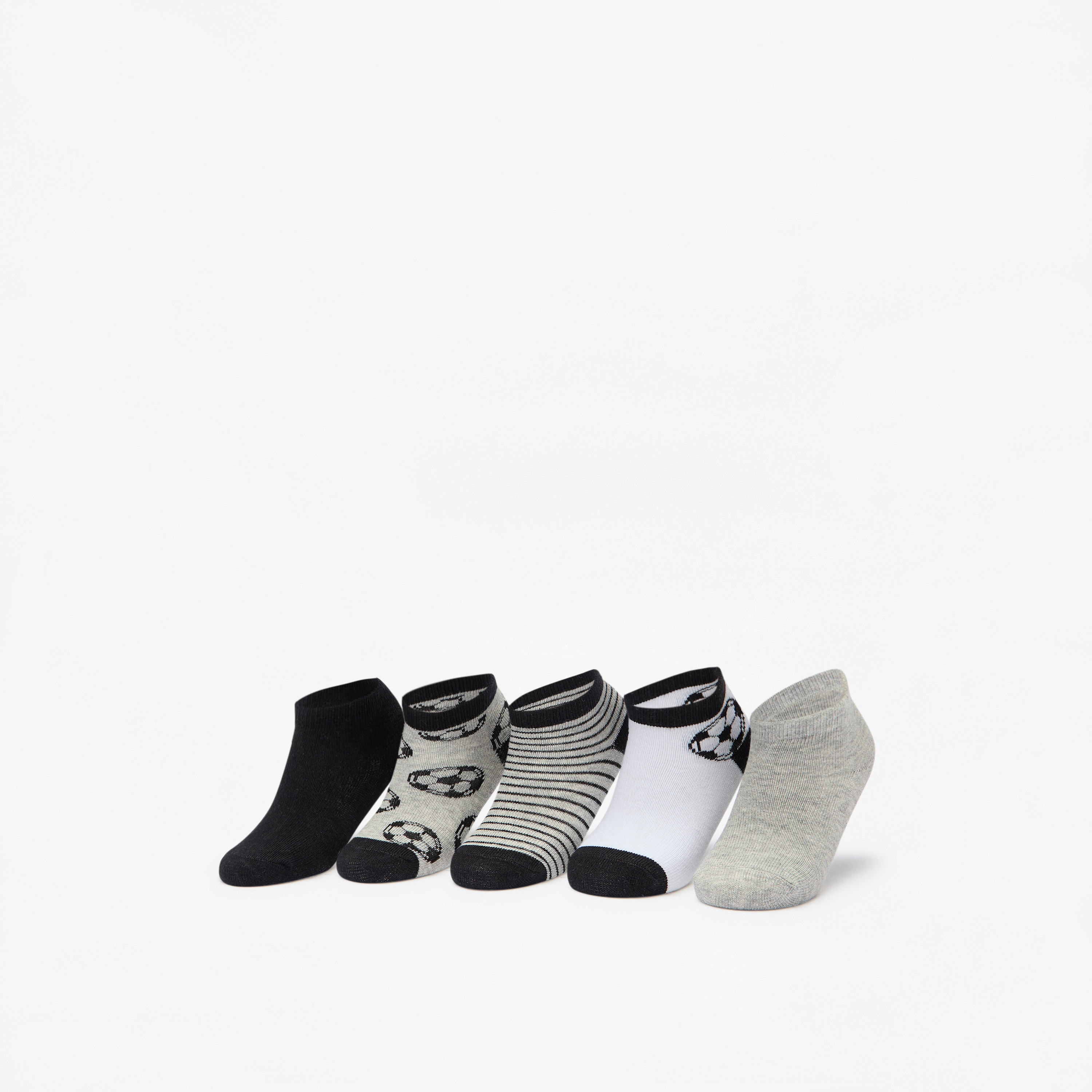 طقم جوارب 5 أزواج متنوعة بطول الكاحل من بيرفيت-girls-accessories-socks-image-1