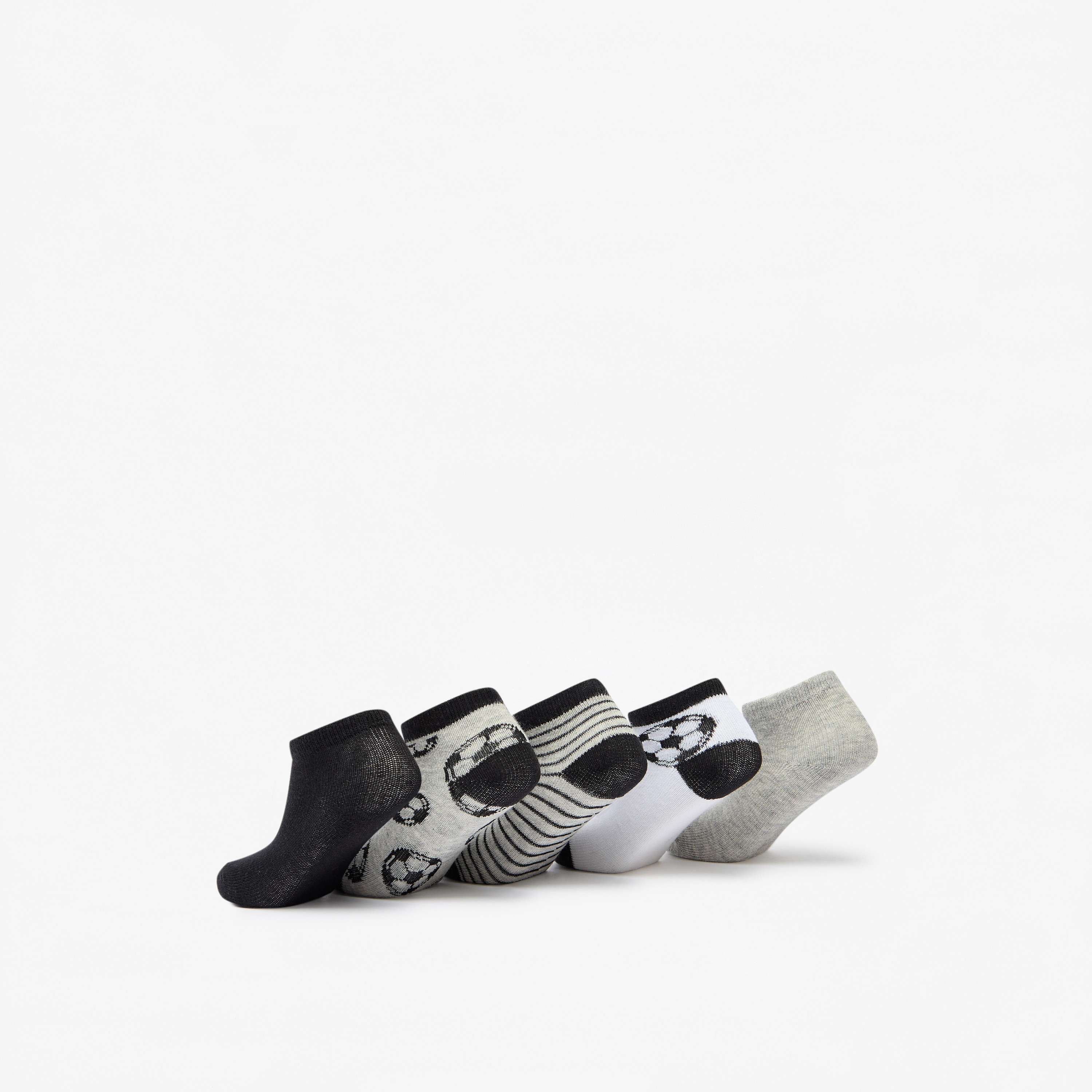 طقم جوارب 5 أزواج متنوعة بطول الكاحل من بيرفيت-girls-accessories-socks-image-2