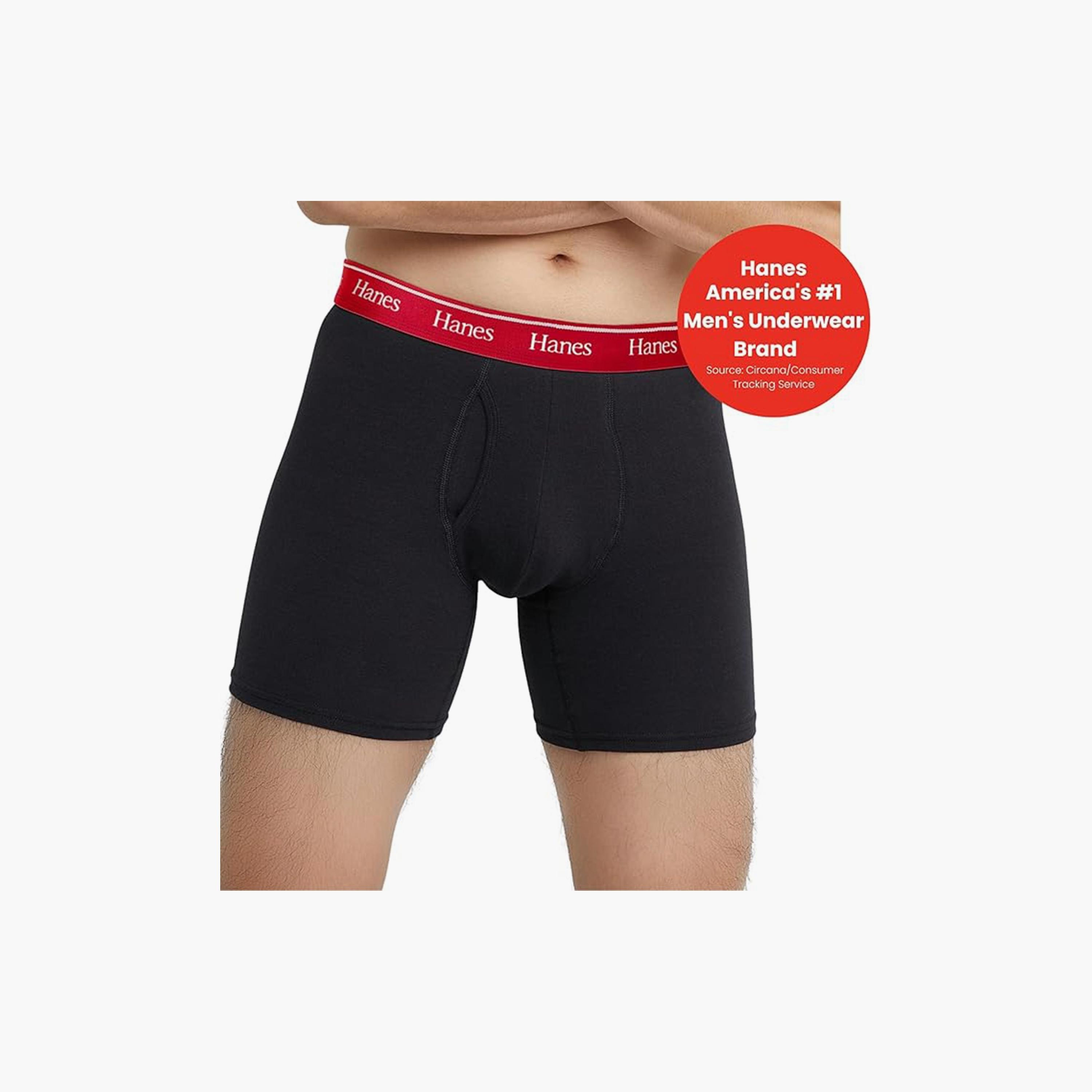 Hanes Assorted Pack of 3 Brand Print Waistband Men's Boxer Briefs-men-clothing-innerwear-underwear-image-2