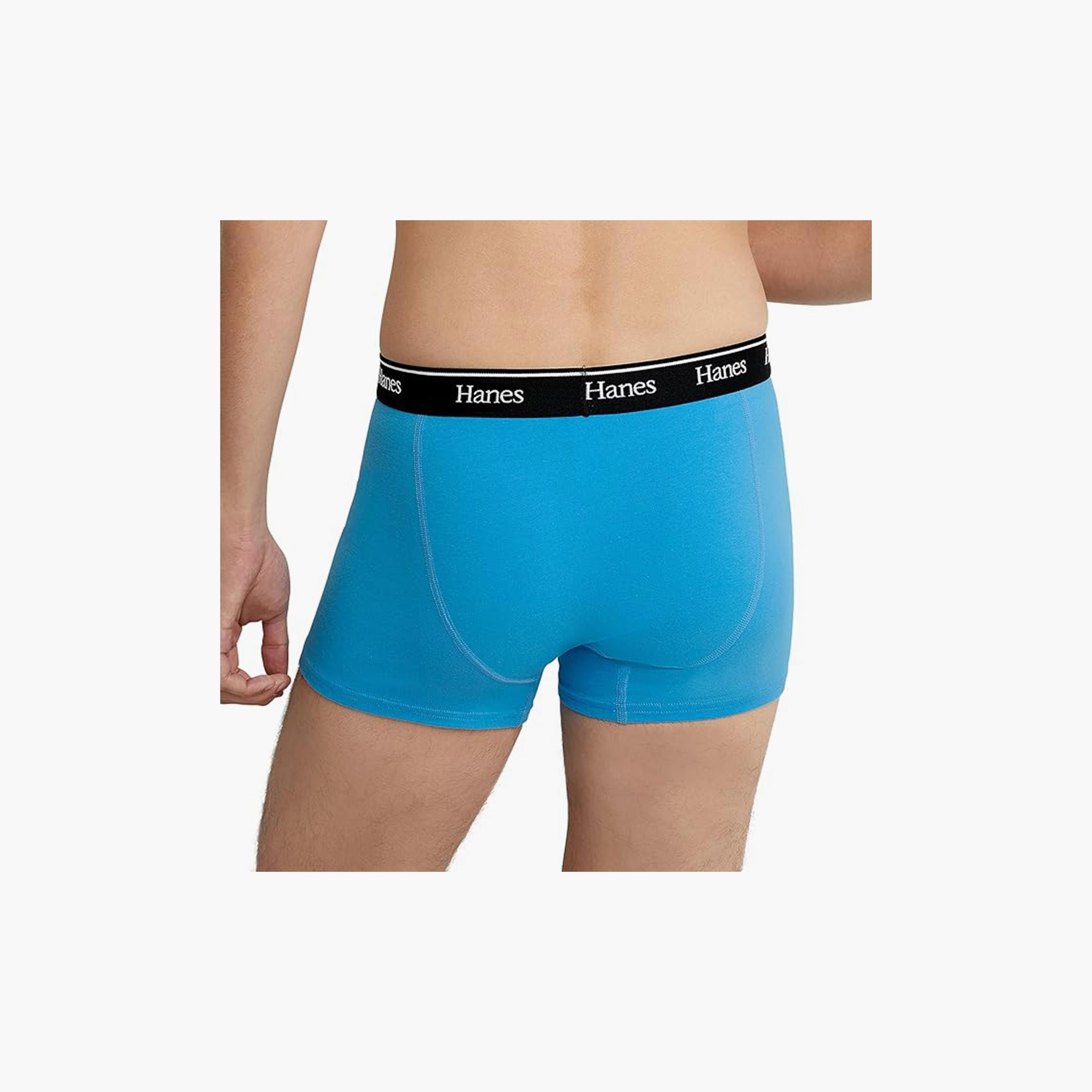 Hanes Assorted Pack of 3 Brand Print Waistband Men's Trunks-men-clothing-innerwear-underwear-image-3