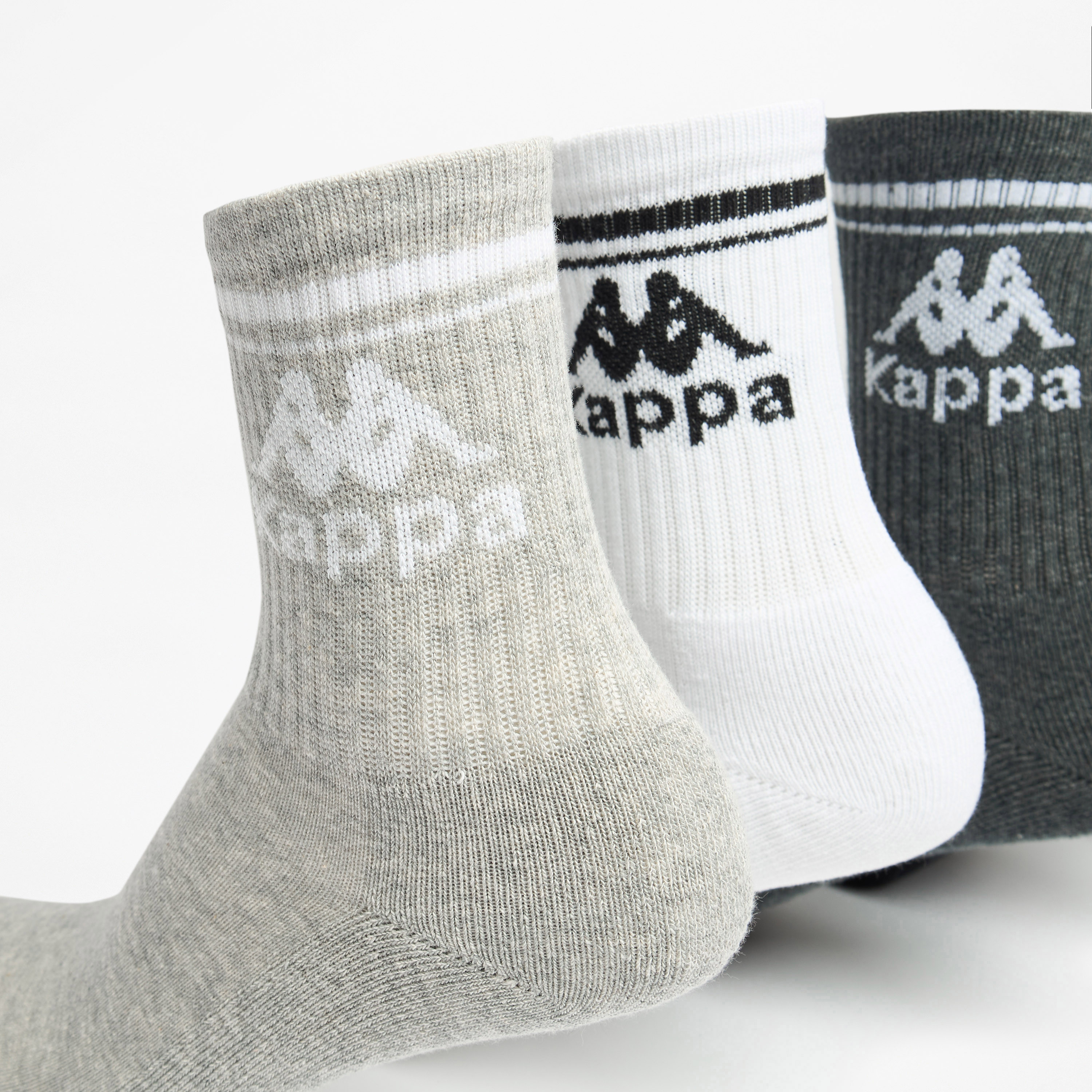 Kappa Logo Print Crew Length Cushioned Sports Socks - Set of 5-girls-accessories-socks-image-2