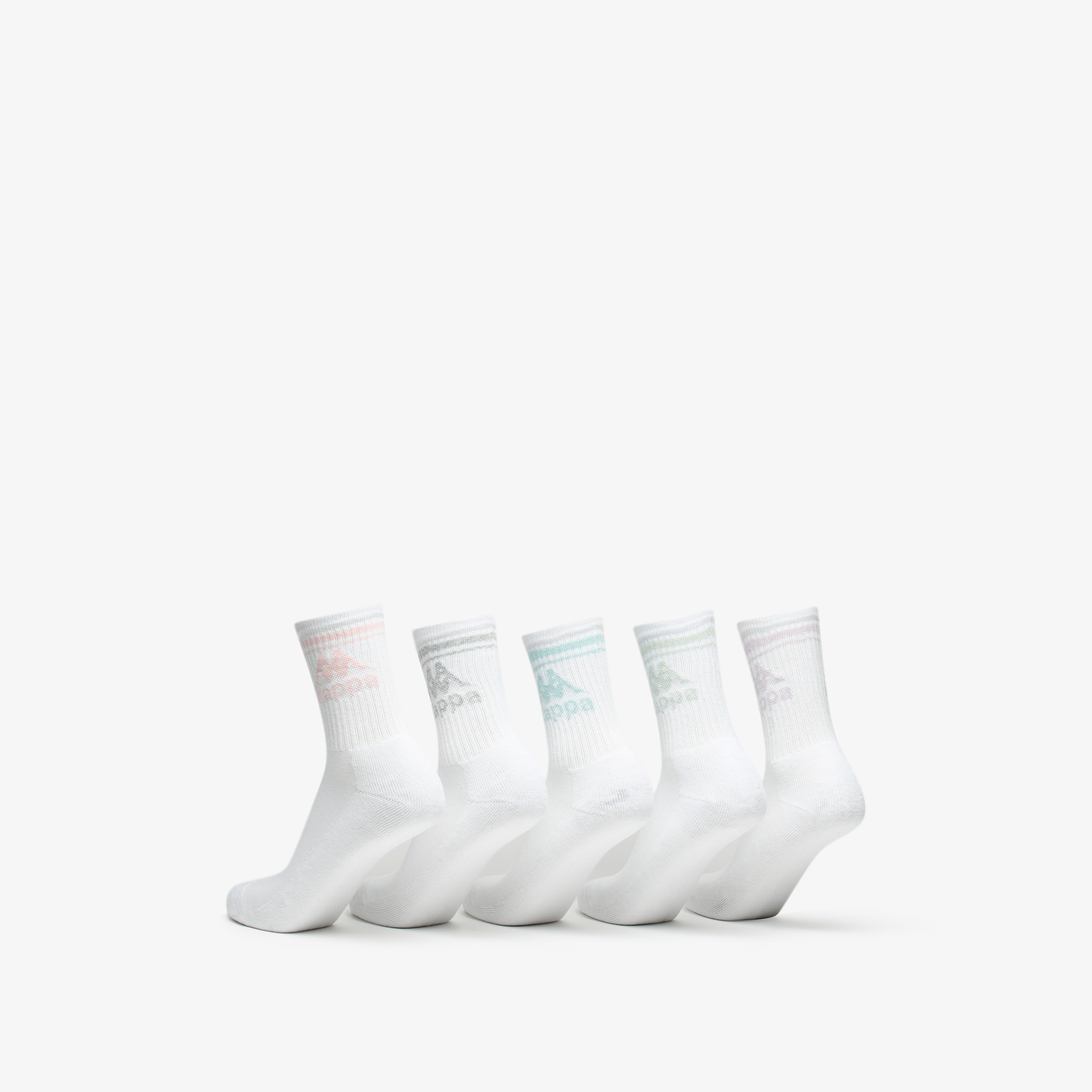 طقم جوارب موسدّة نصف وبرية 5 أزواج بطبعات الشعار من كابا -girls-accessories-socks-image-3