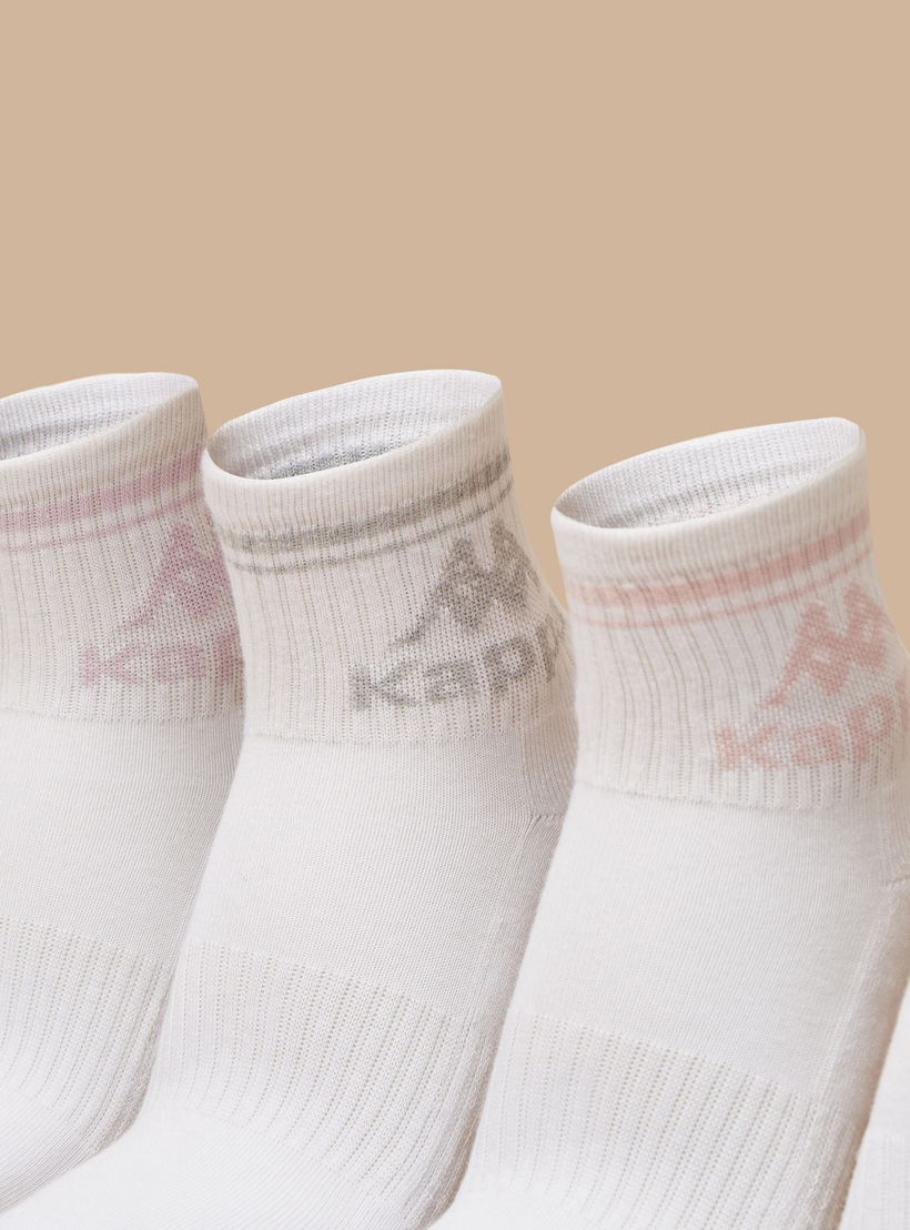طقم جوارب موسّدة 5 أزواج بطول متوسط وطبعات الشعار من كابا-women-socksandstockings-image-2