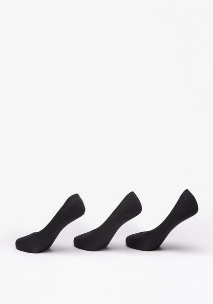 Solid No Show Socks - Set of 3-Men%27s Socks-image-1
