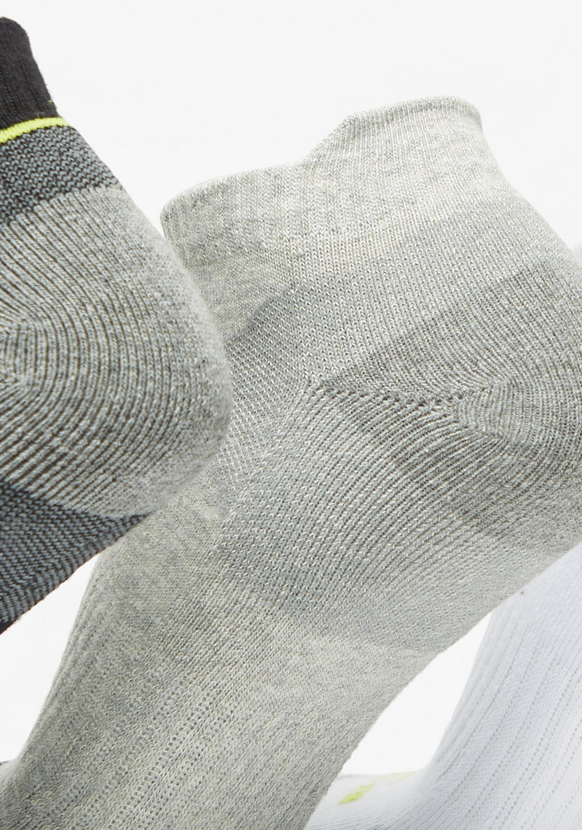 Kappa Logo Detail Ankle Length Sports Socks - Set of 3-Men%27s Socks-image-2
