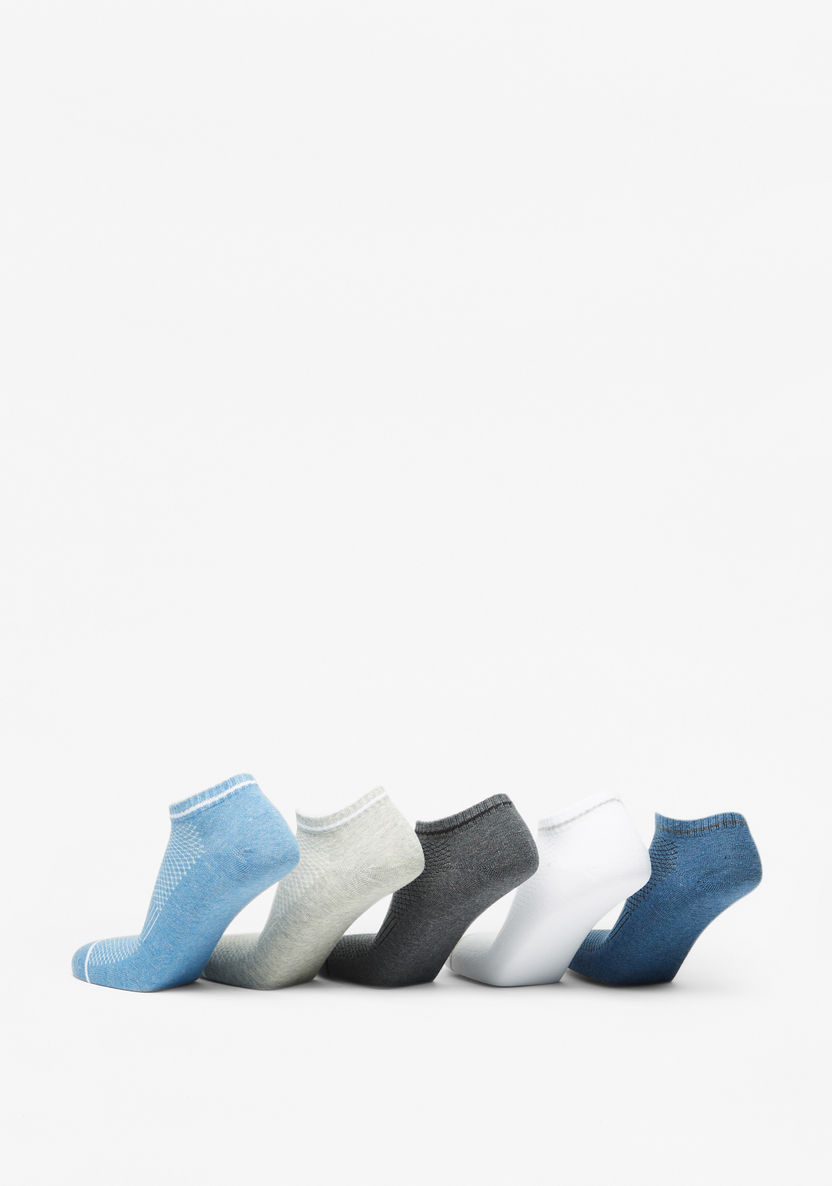 Kappa Logo Detail Ankle Length Sports Socks - Set of 5-Men%27s Socks-image-1