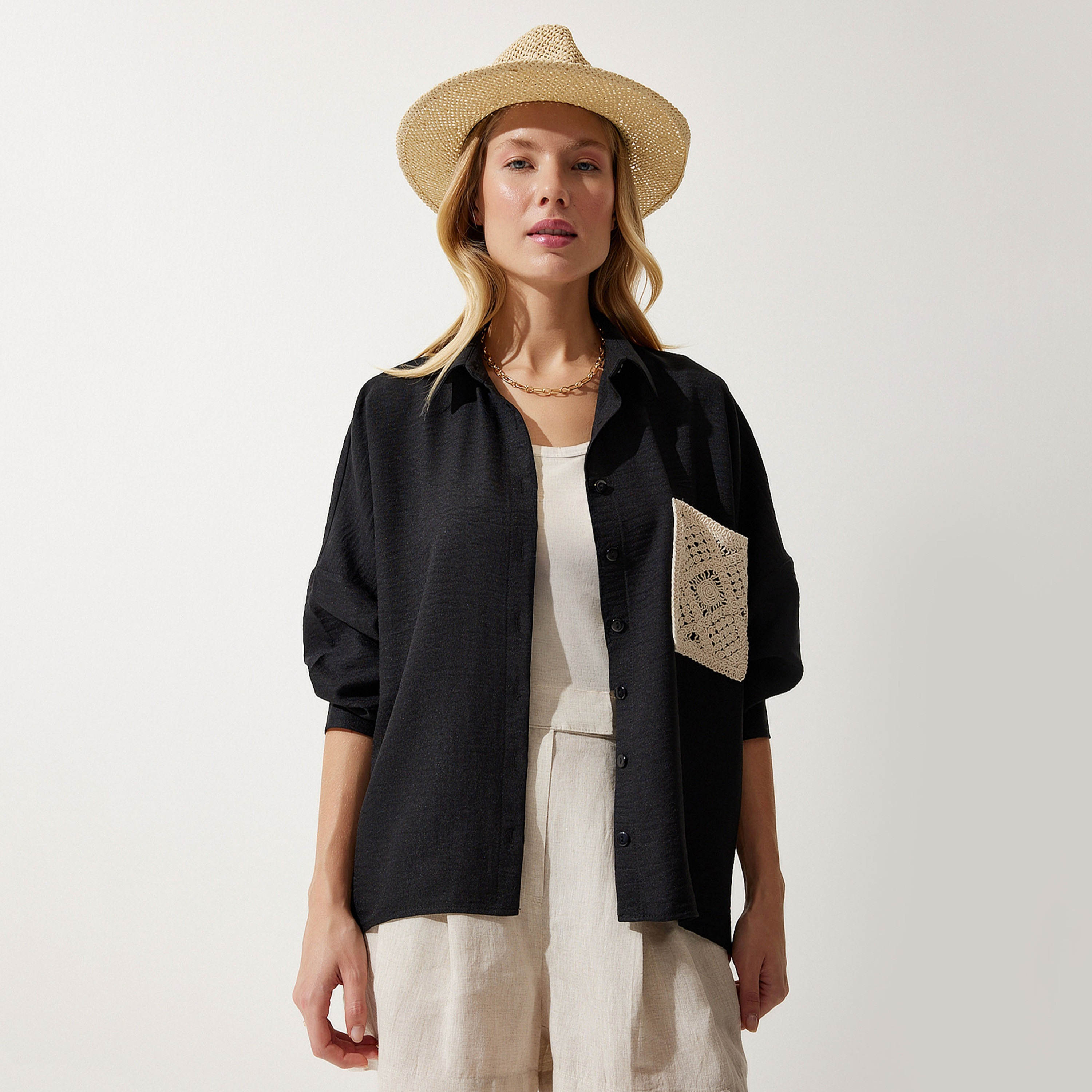 سعادة إسطنبول كروشيه دانتيل كتان بياقة أكمام متدلية قميص نسائي-women-clothing-shirtsandblouses-shirts-image-6