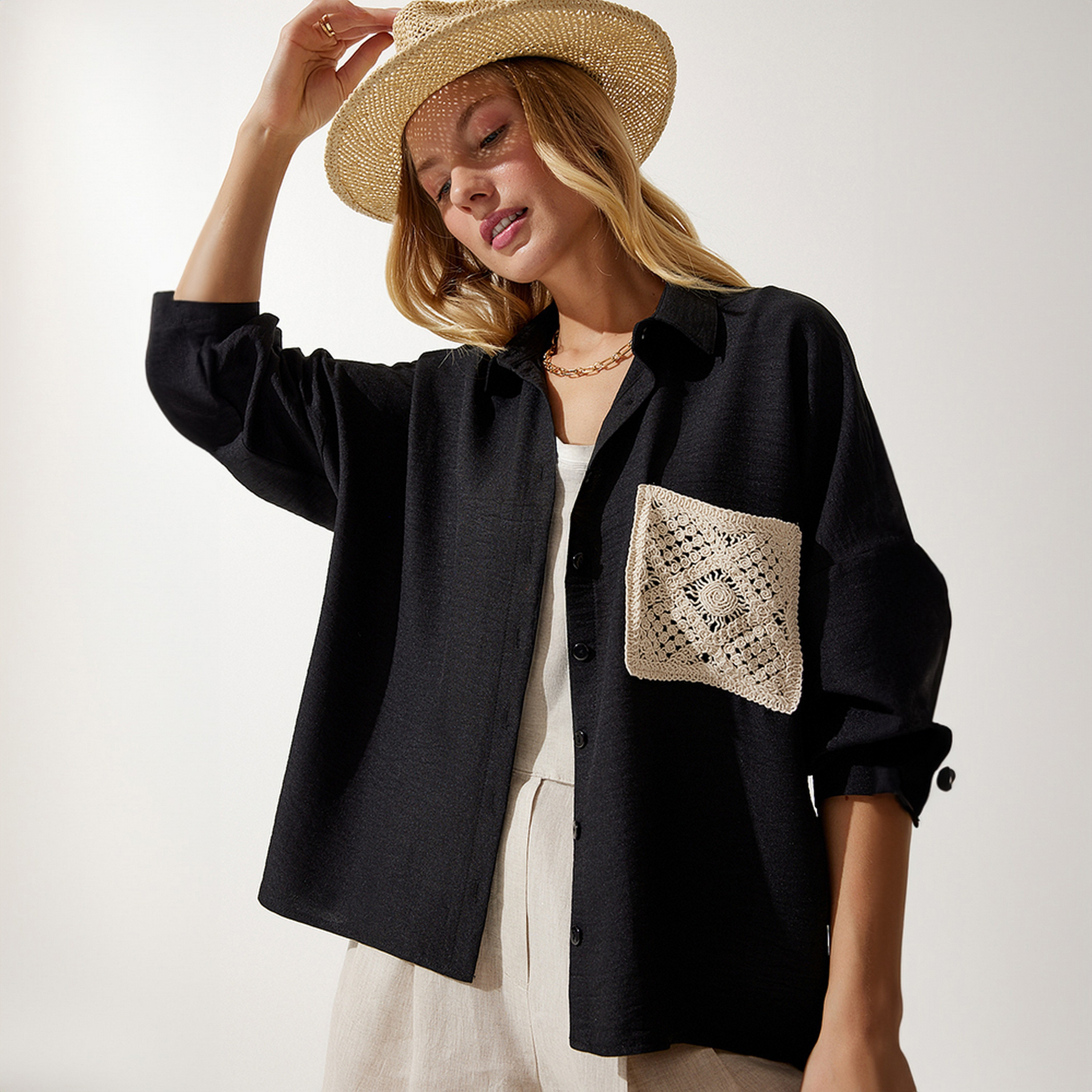 سعادة إسطنبول كروشيه دانتيل كتان بياقة أكمام متدلية قميص نسائي-women-clothing-shirtsandblouses-shirts-image-7