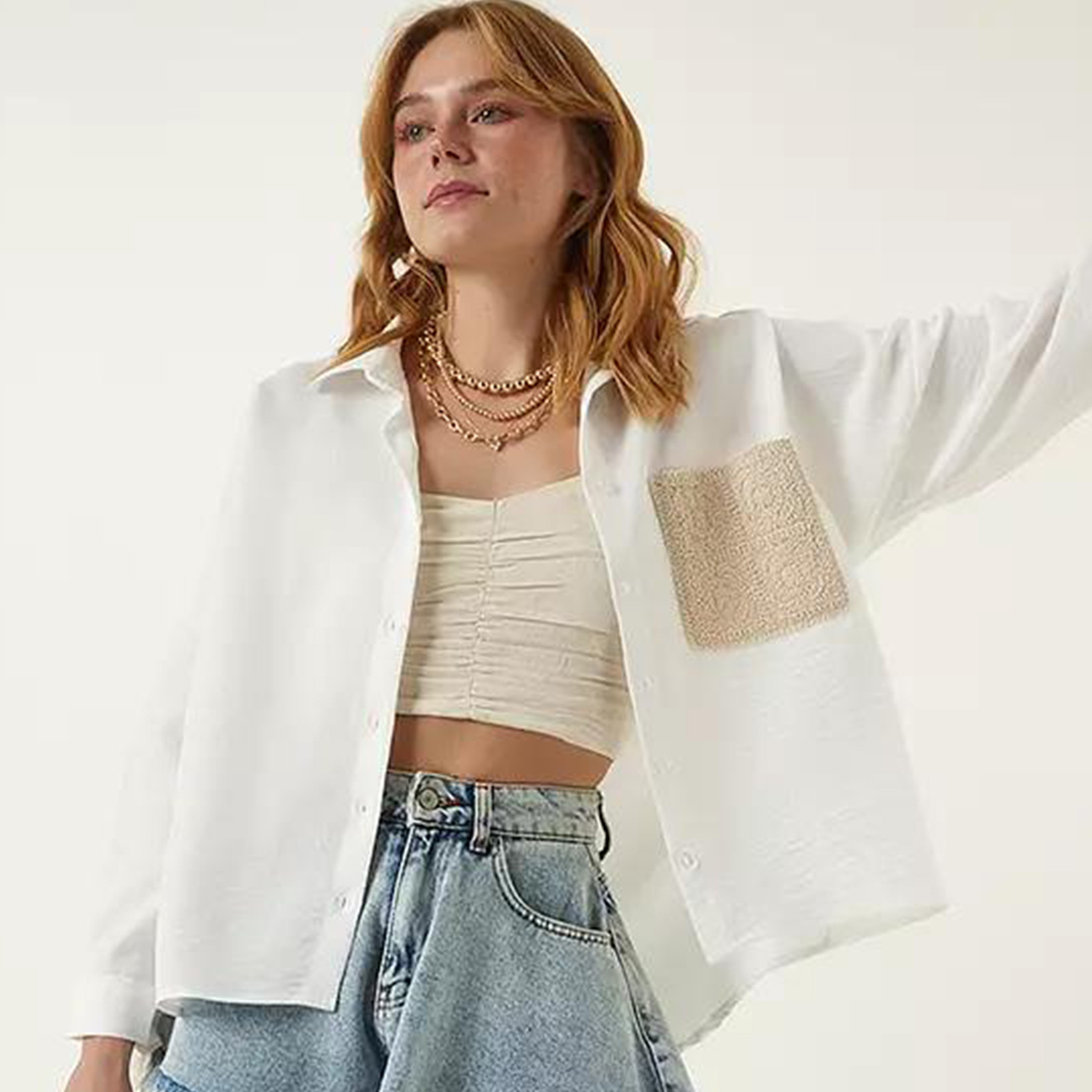 سعادة إسطنبول كروشيه دانتيل كتان بياقة أكمام متدلية قميص نسائي-women-clothing-shirtsandblouses-shirts-image-10