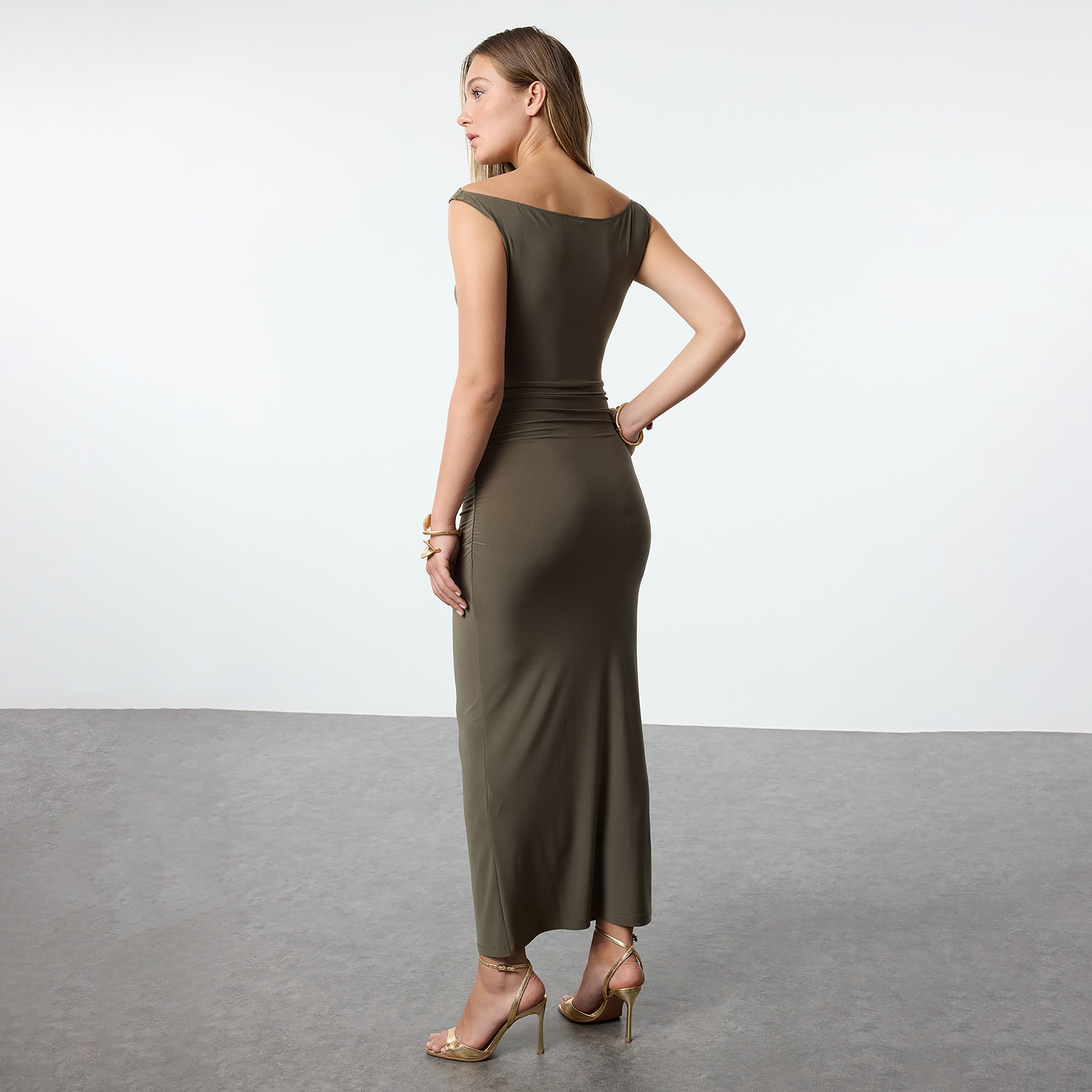 Green Off-Shoulder Column Evening Women's Maxi Dress-women-clothing-dresses-image-4