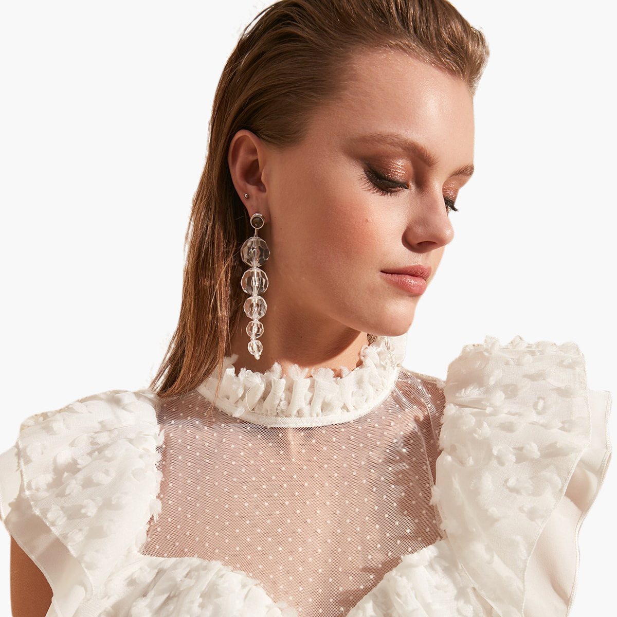 Trendyol Embroidered Sleeveless Top with Crew Neck and Ruffle Detail-women-clothing-shirtsandblouses-blouses-image-4