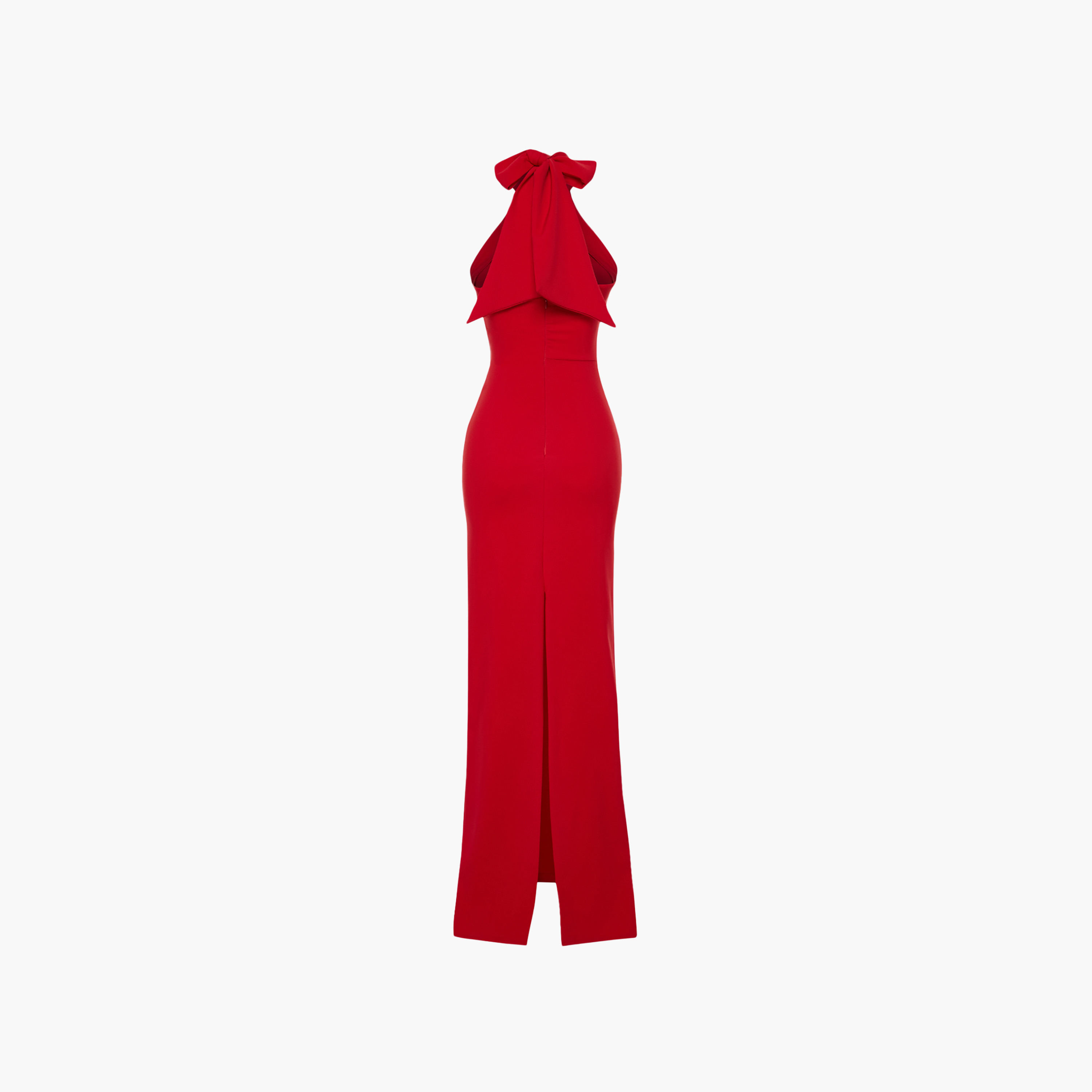 Rose Detailed Halter Neck Column Evening Women's Maxi Dress-women-clothing-dresses-image-9