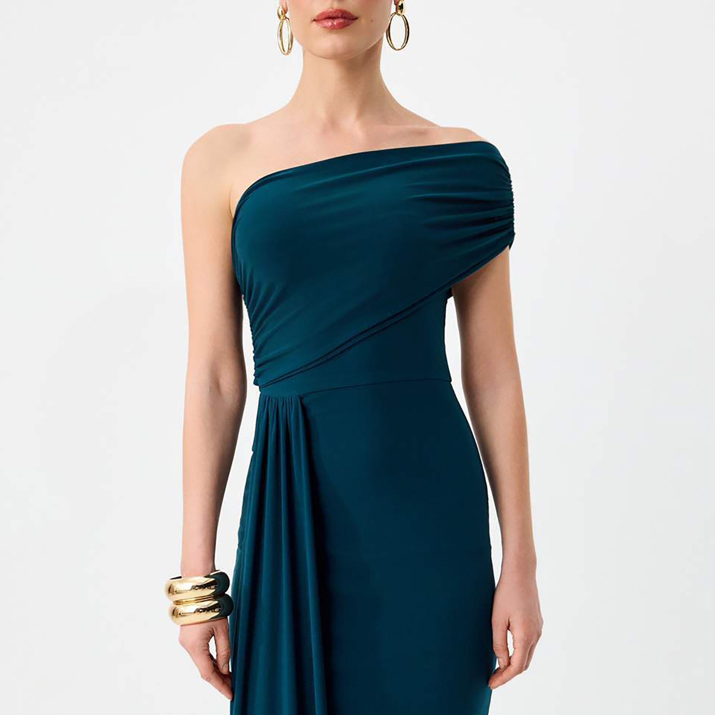 Blue One-Shoulder Column Evening Women's Maxi Dress-women-clothing-dresses-image-4