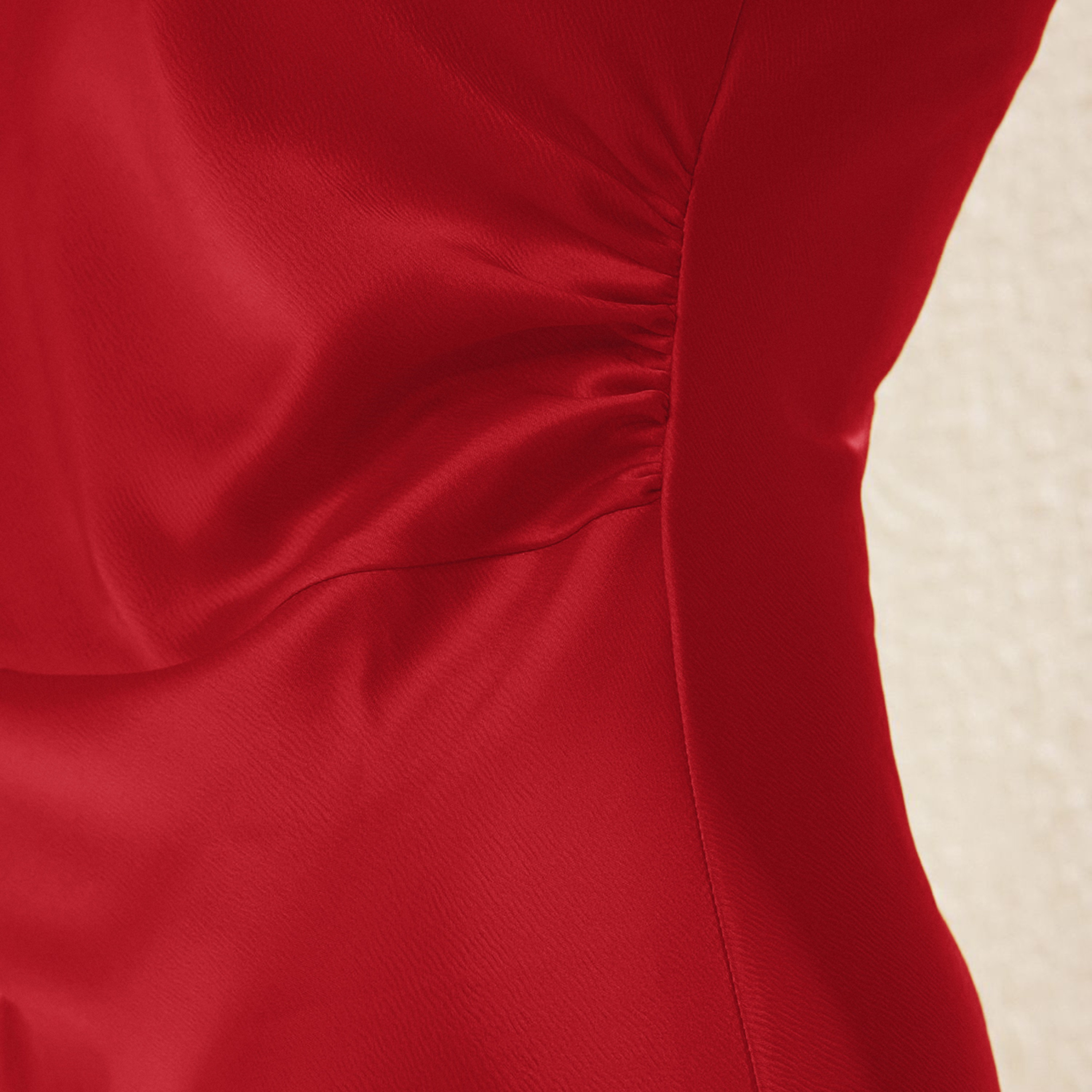 Red Satin Cowl Neck Column Evening Women's Maxi Dress-women-clothing-dresses-image-4