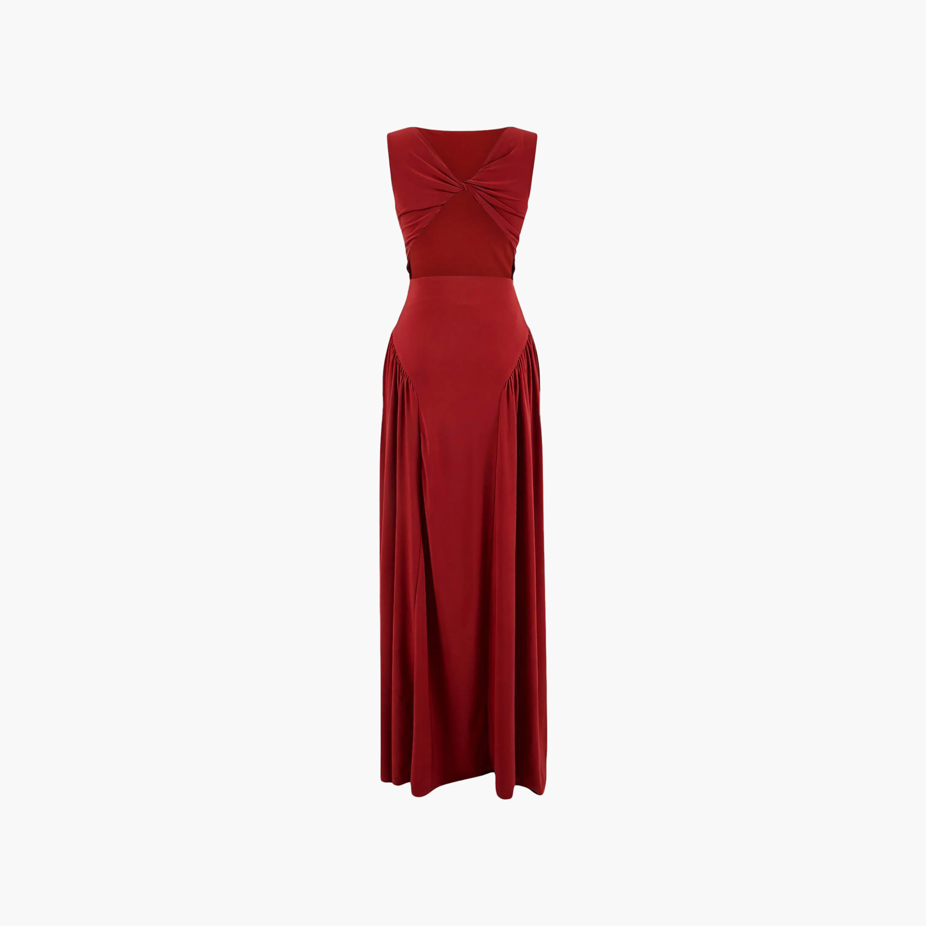 Red Fit & Flared Evening Women's Maxi Dress-women-clothing-dresses-image-5