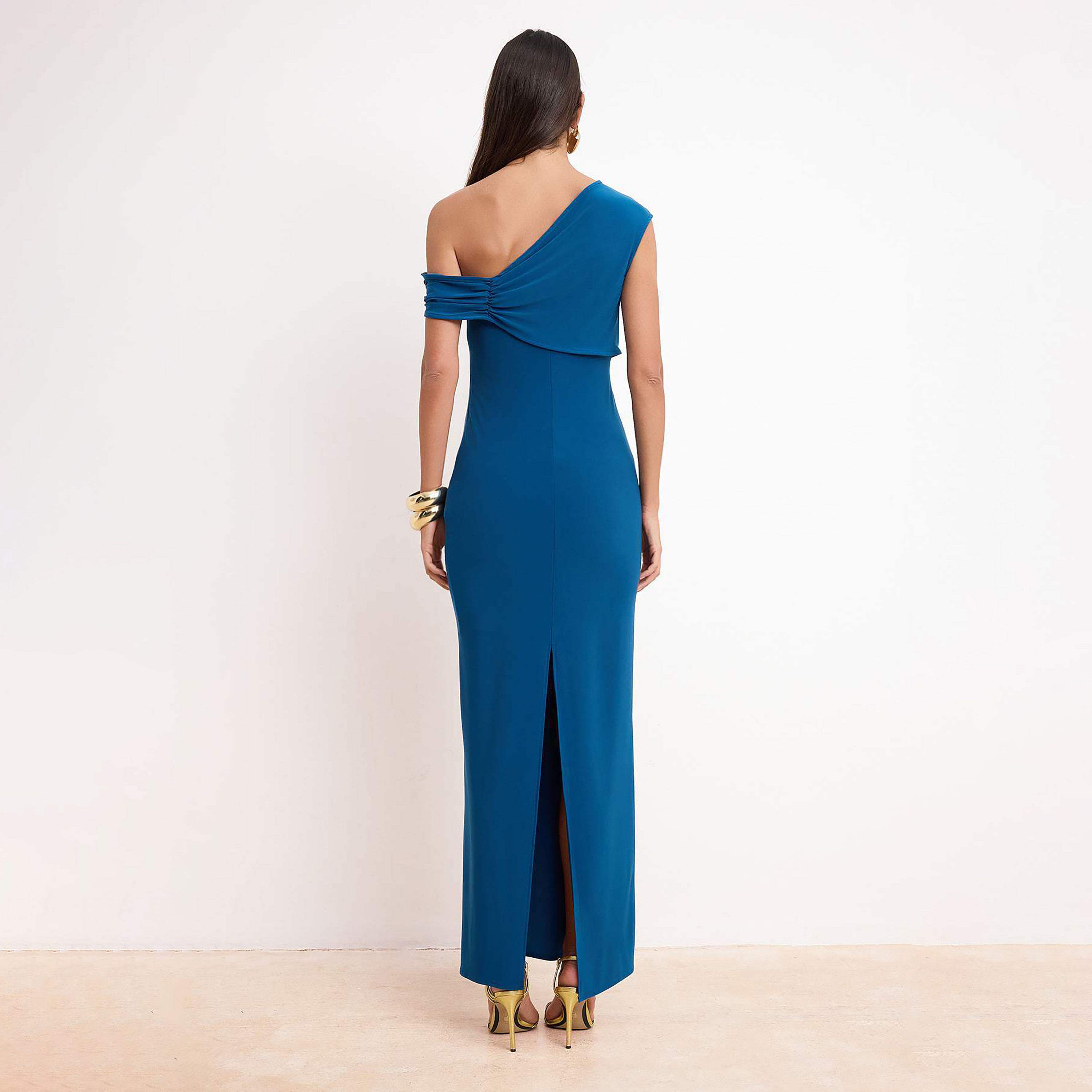 Satin One-Shoulder Column Evening Women's Maxi Dress-women-clothing-dresses-image-3