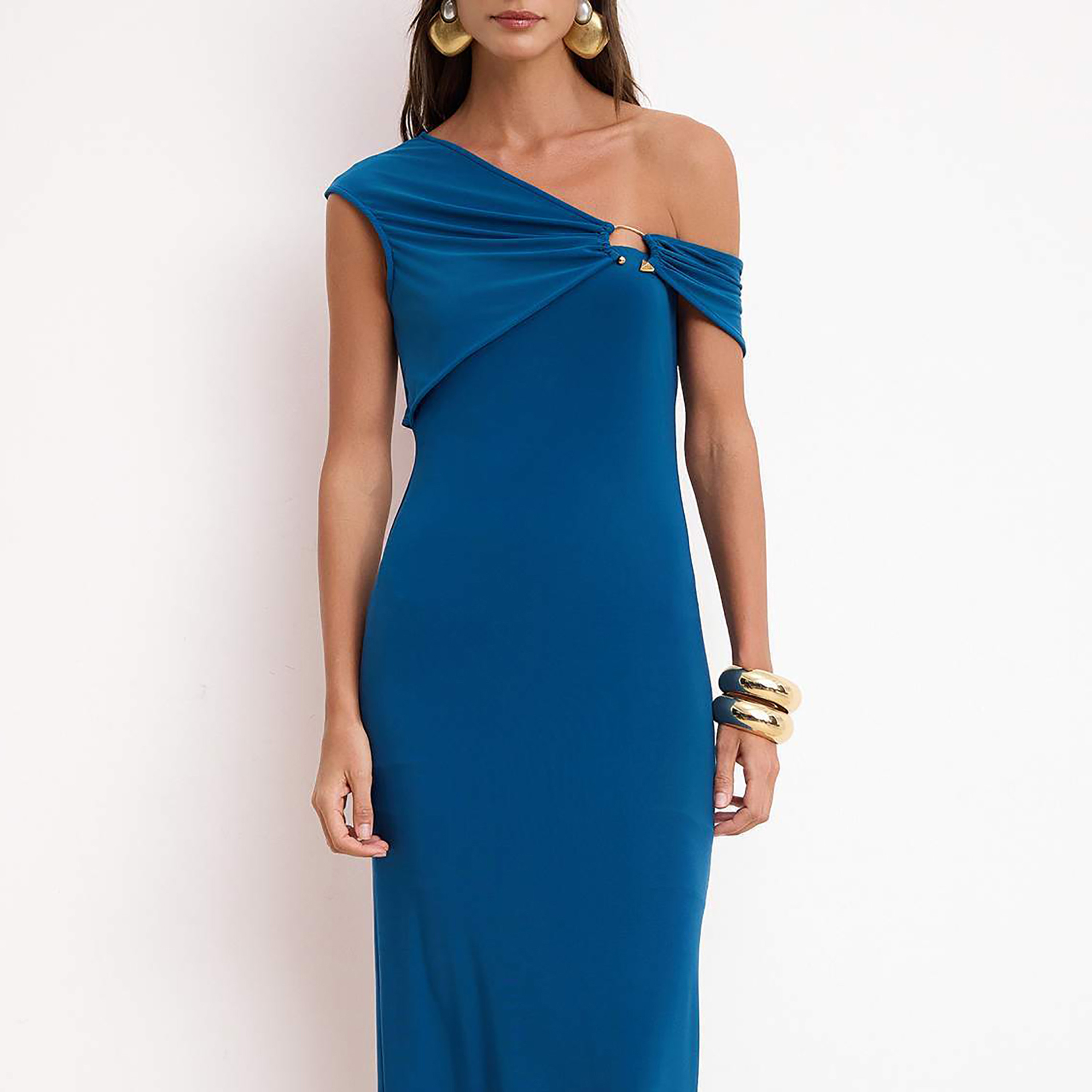 Satin One-Shoulder Column Evening Women's Maxi Dress-women-clothing-dresses-image-4