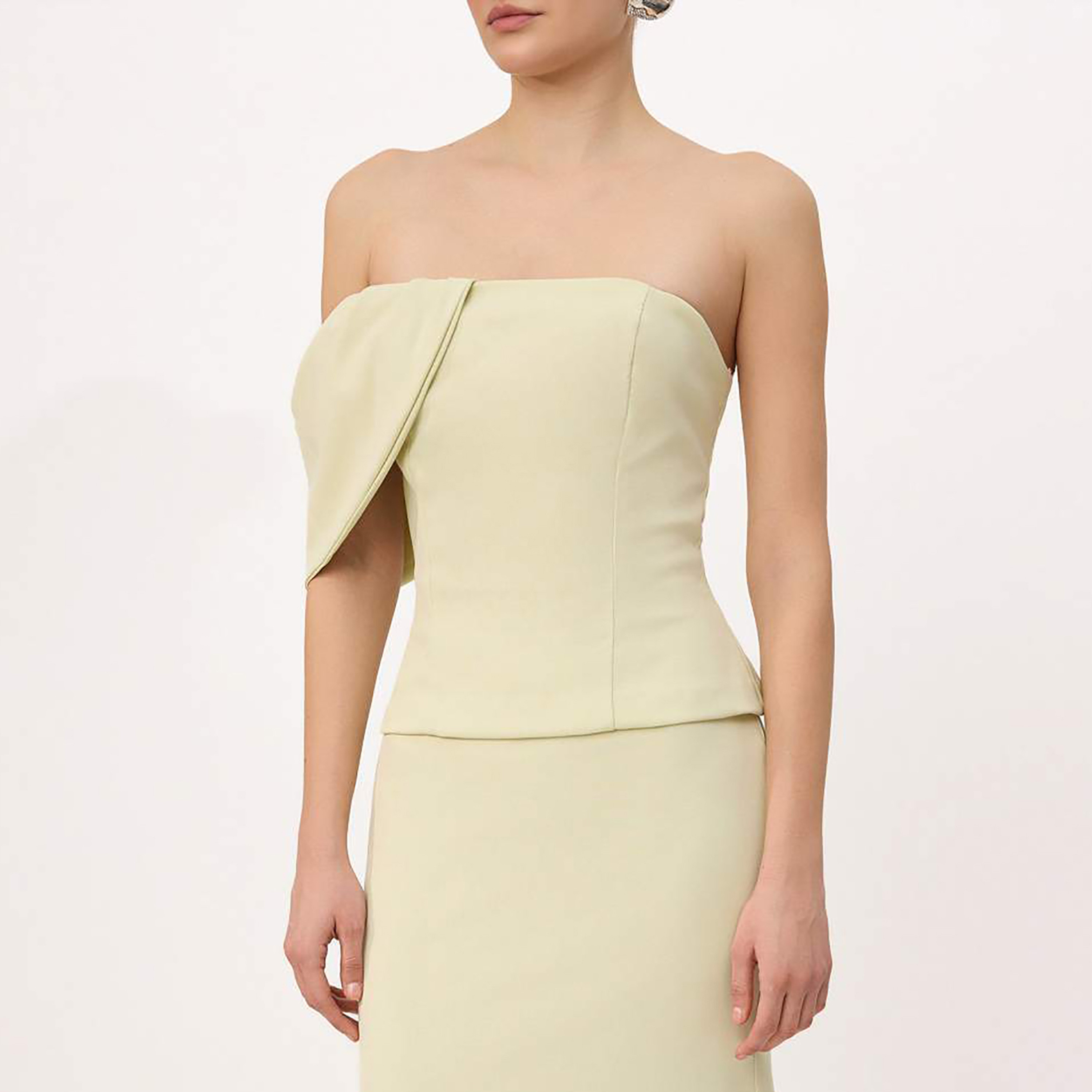 فستان سهرة ماكسي نسائي بدون حمالات بتصميم بيبلوم-women-clothing-dresses-image-4