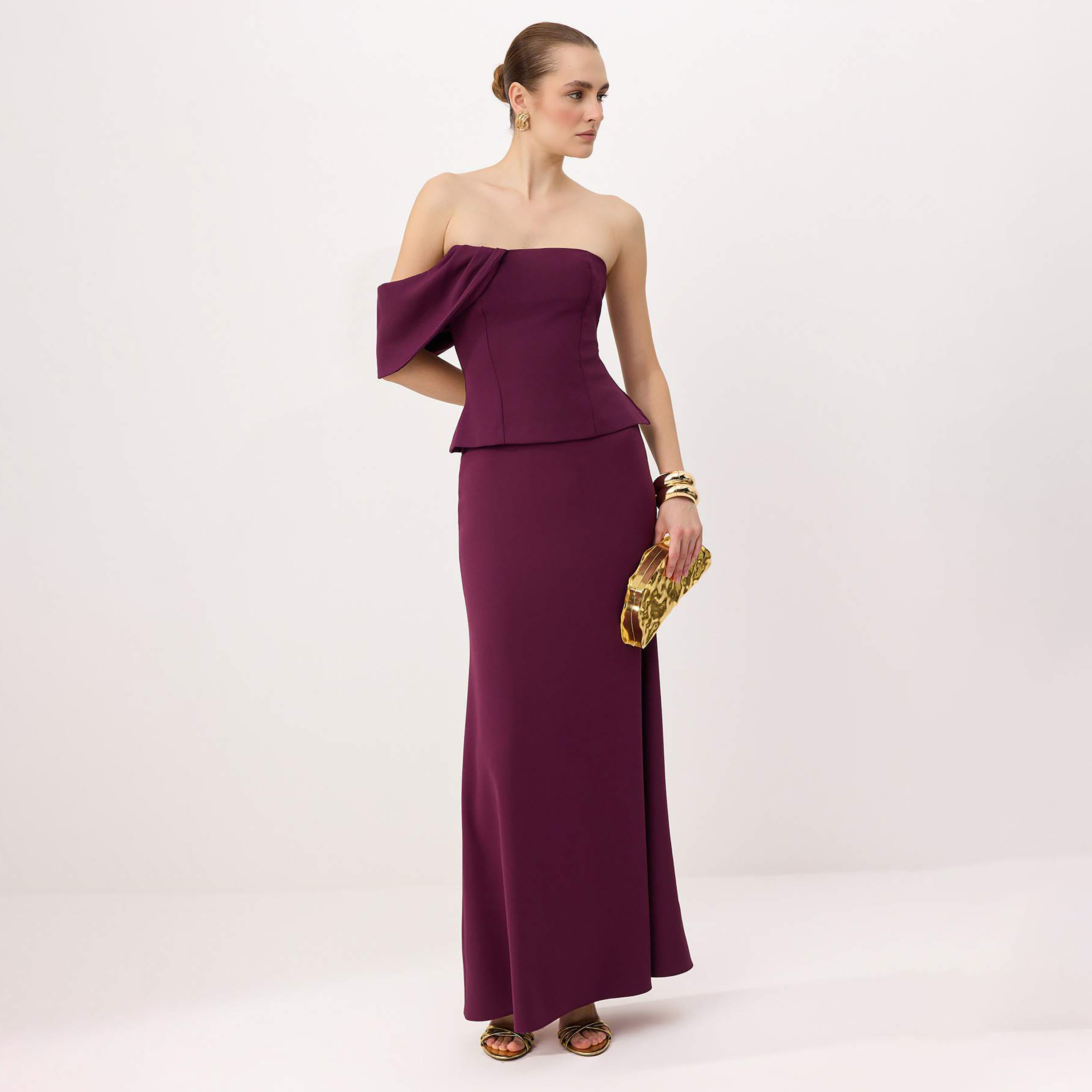 Strapless Peplum Evening Women's Maxi Dress-women-clothing-dresses-image-1