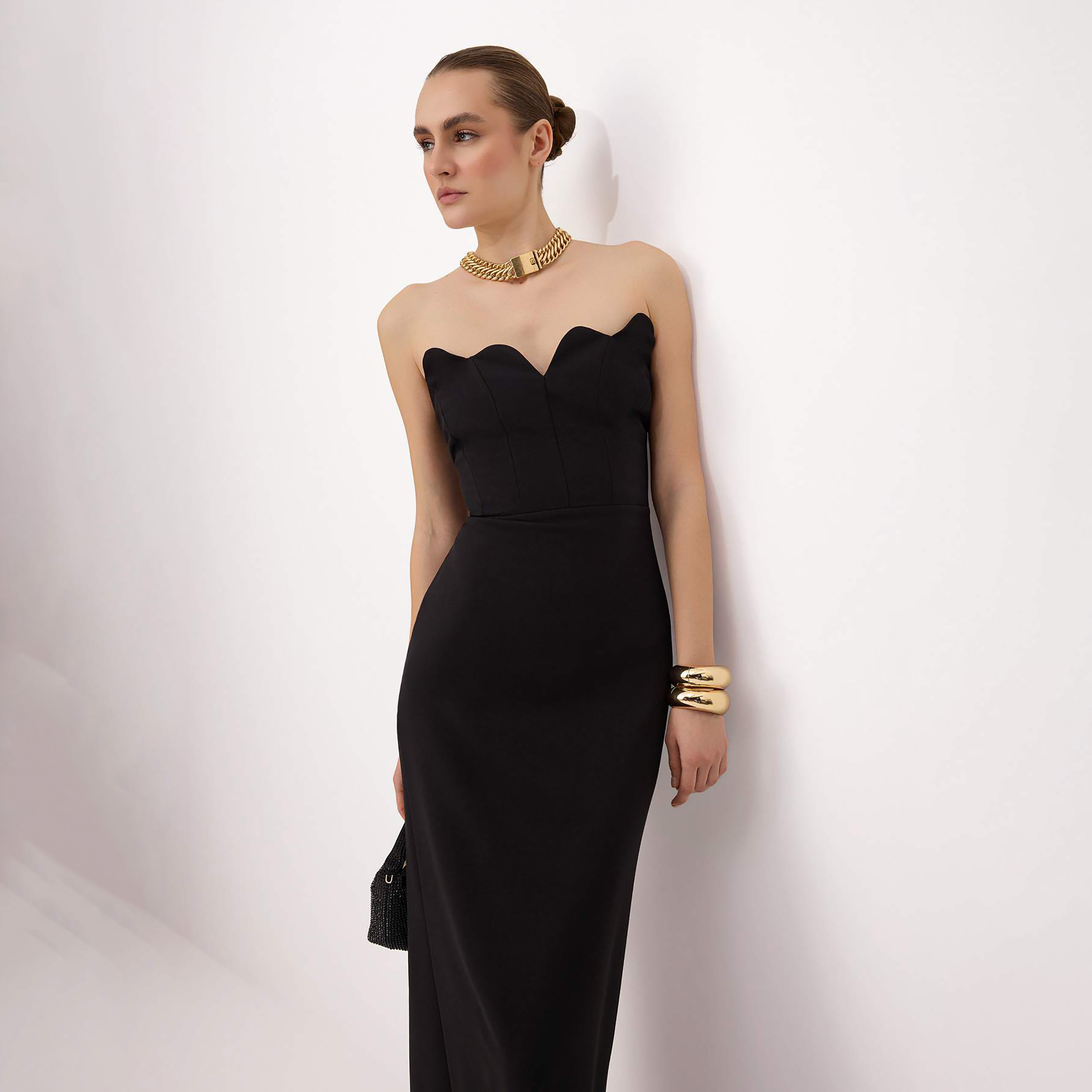 فستان سهرة ماكسي نسائي بدون حمالات-women-clothing-dresses-image-2