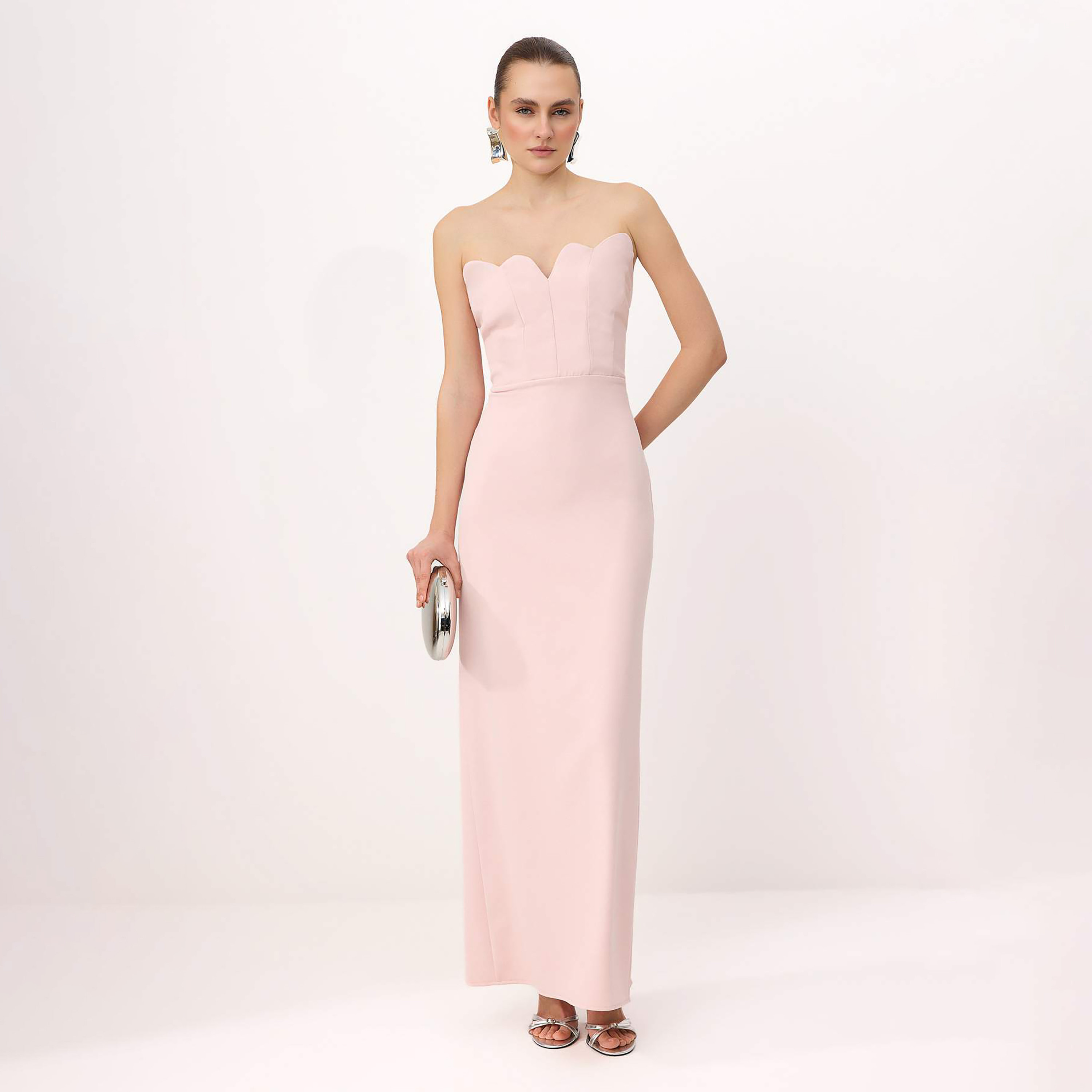 Strapless Column Evening Women's Maxi Dress-women-clothing-dresses-image-1