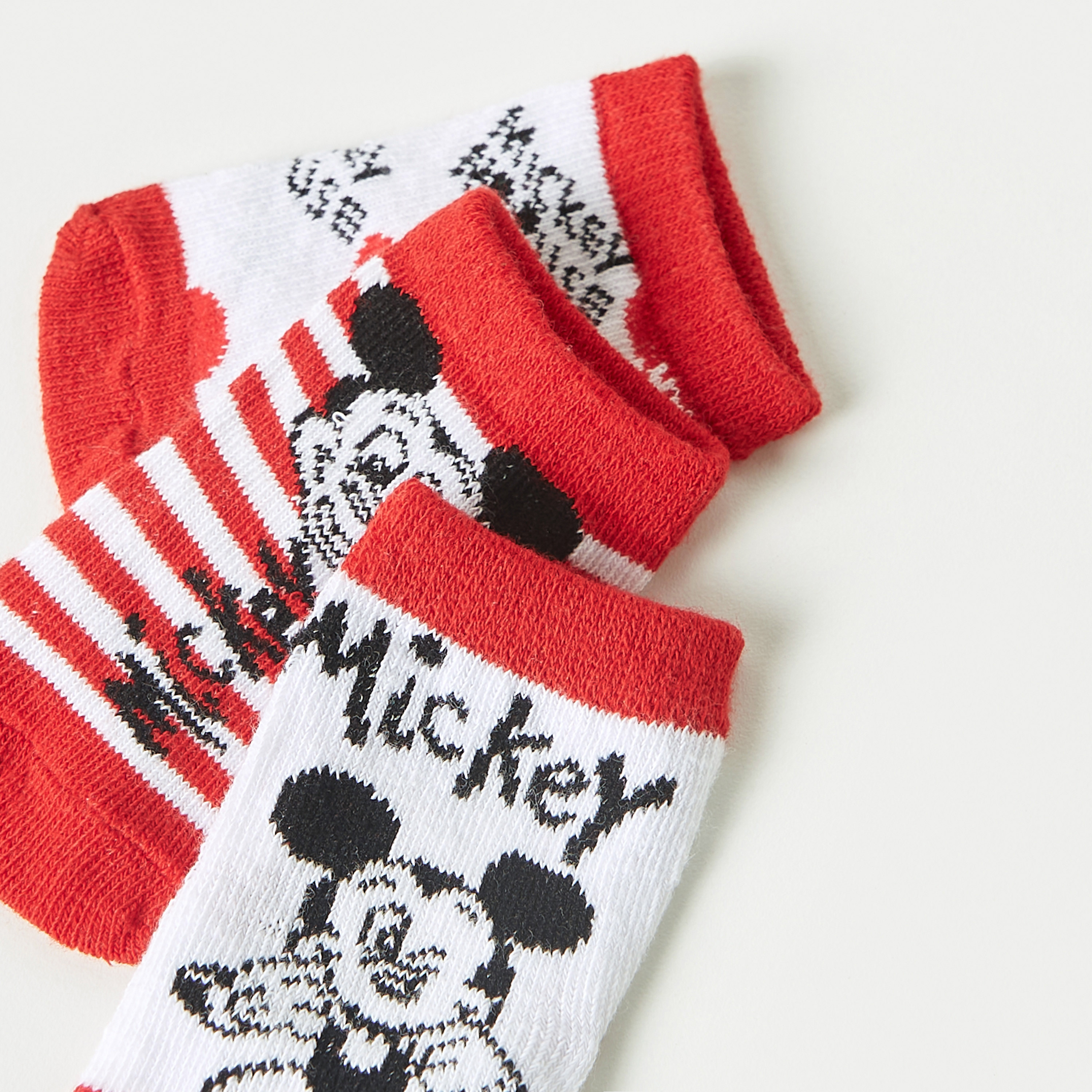Disney Mickey Mouse Print Socks - Set of 3-baby-boys-accessories-socks-image-3