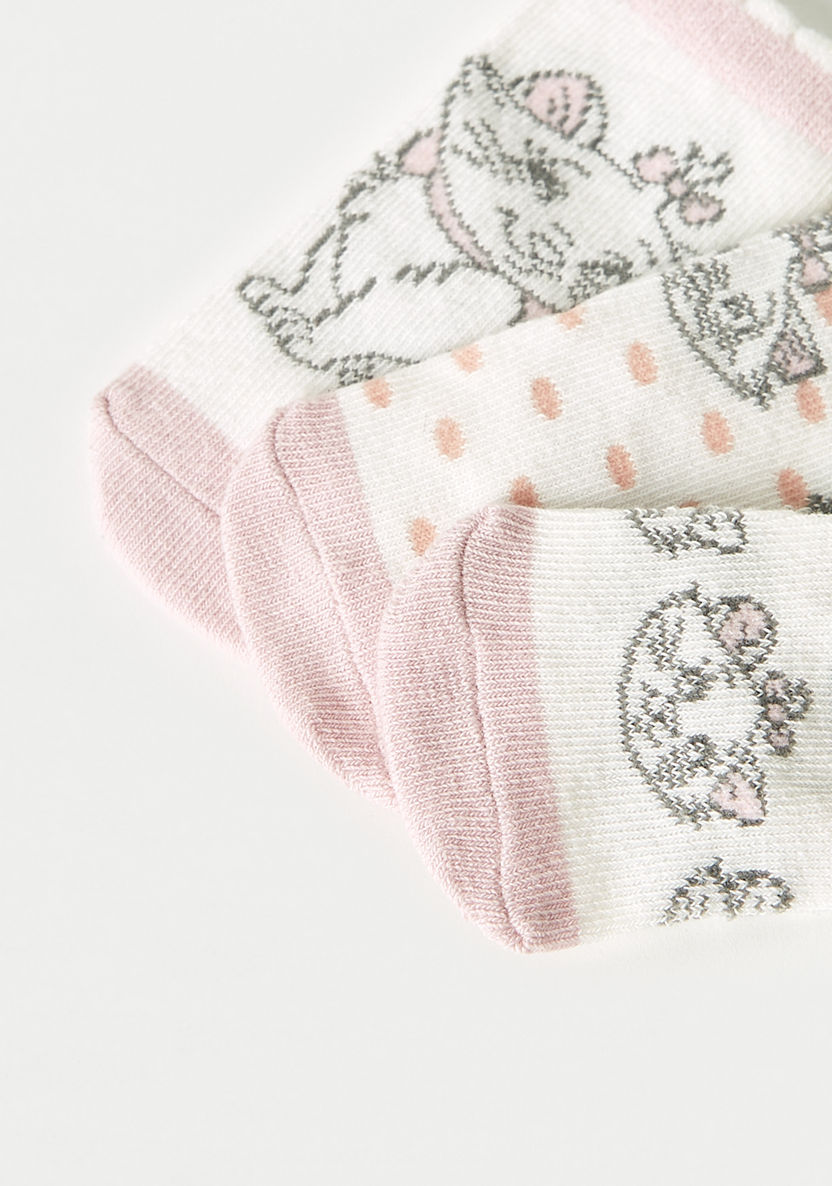 Disney Marie Print Socks - Set of 3-Socks-image-3