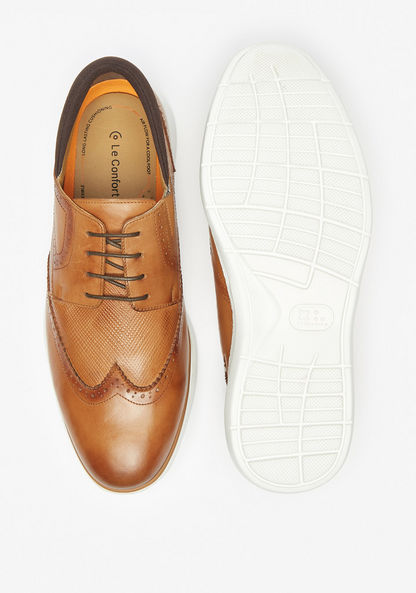 Le Confort Solid Slip-On Brogue Shoes-Men%27s Casual Shoes-image-3