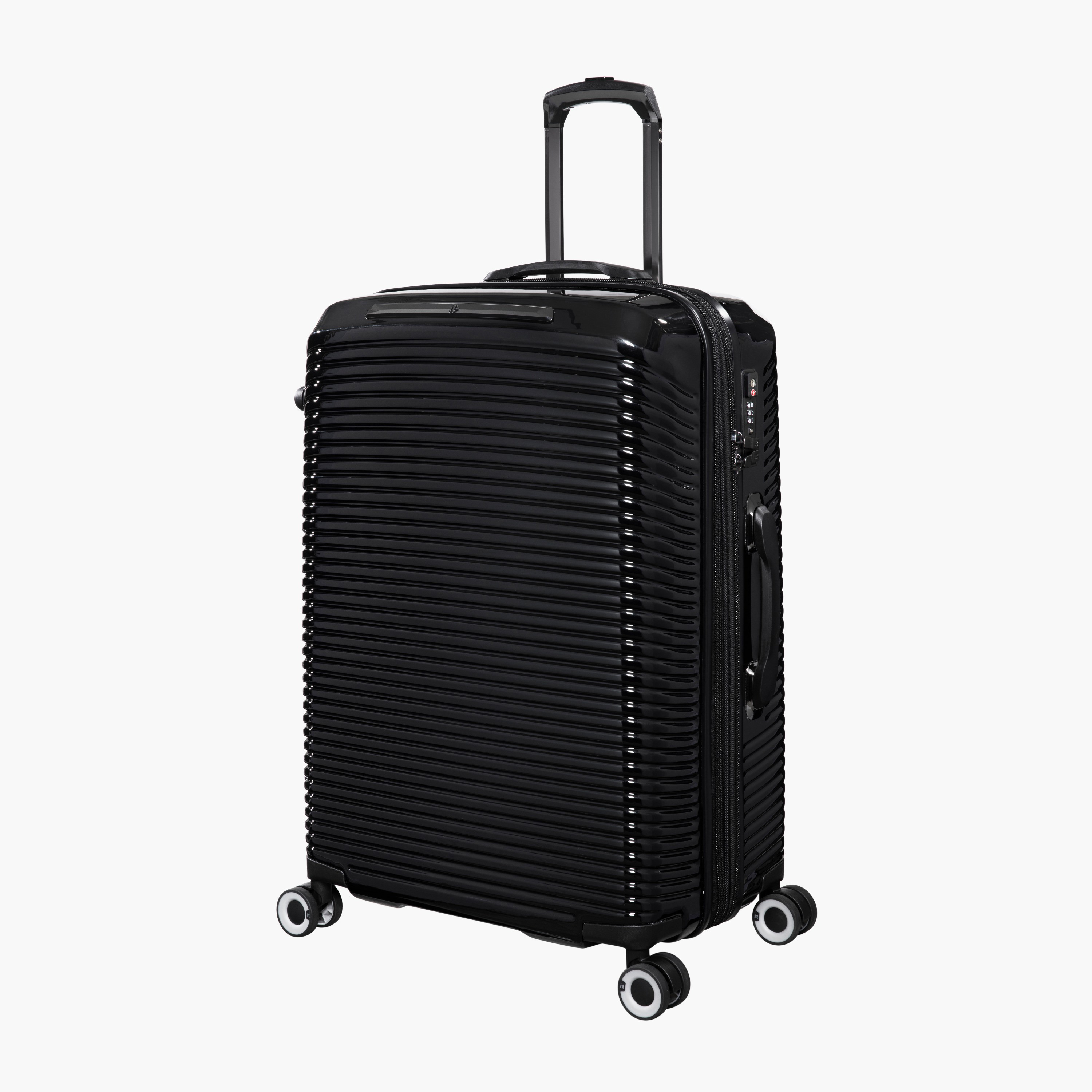 IT Textured Hardcase Luggage Trolley with Retractable Handle - 24 inches Check-In Bag-travel-luggagesandbags-luggage-image-1