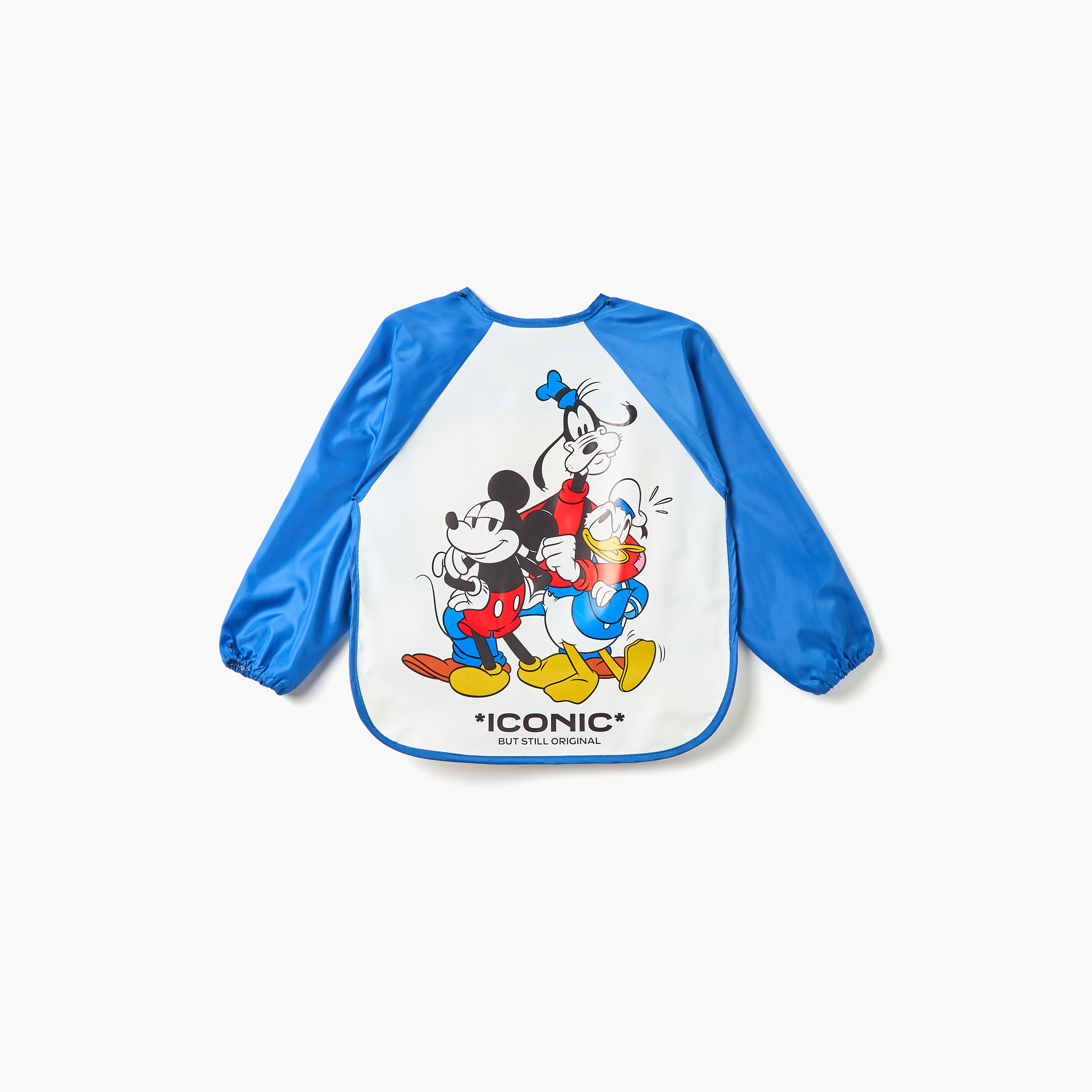 Disney Mickey Mouse and Friends Print Apron with Long Sleeves-baby-feeding-bibs-image-1